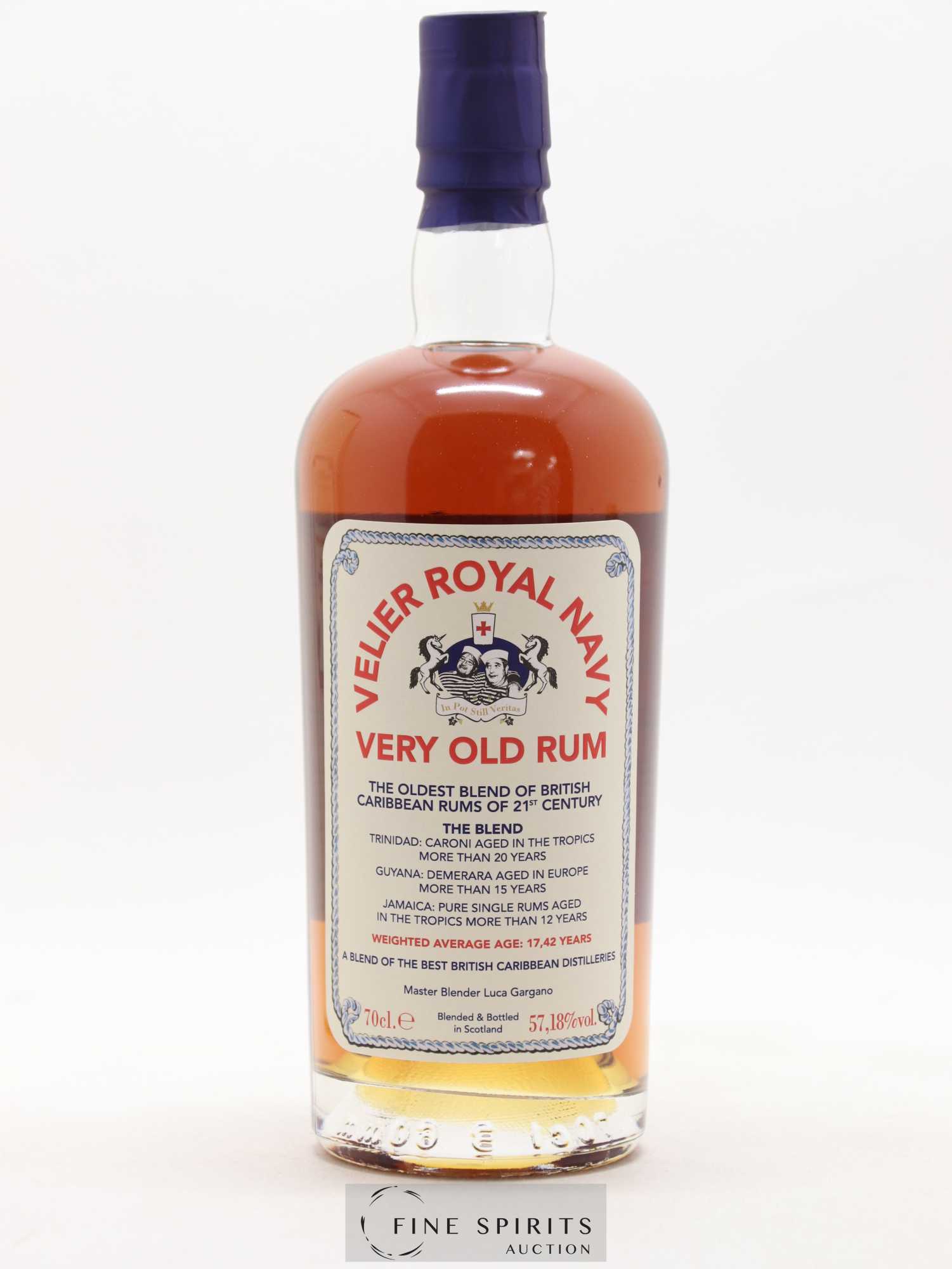 Velier Royal Navy 17 years Of. In Pot Still Veritas 7 Marks from 1990 to 2005 - Lot de 1 bouteille - 1