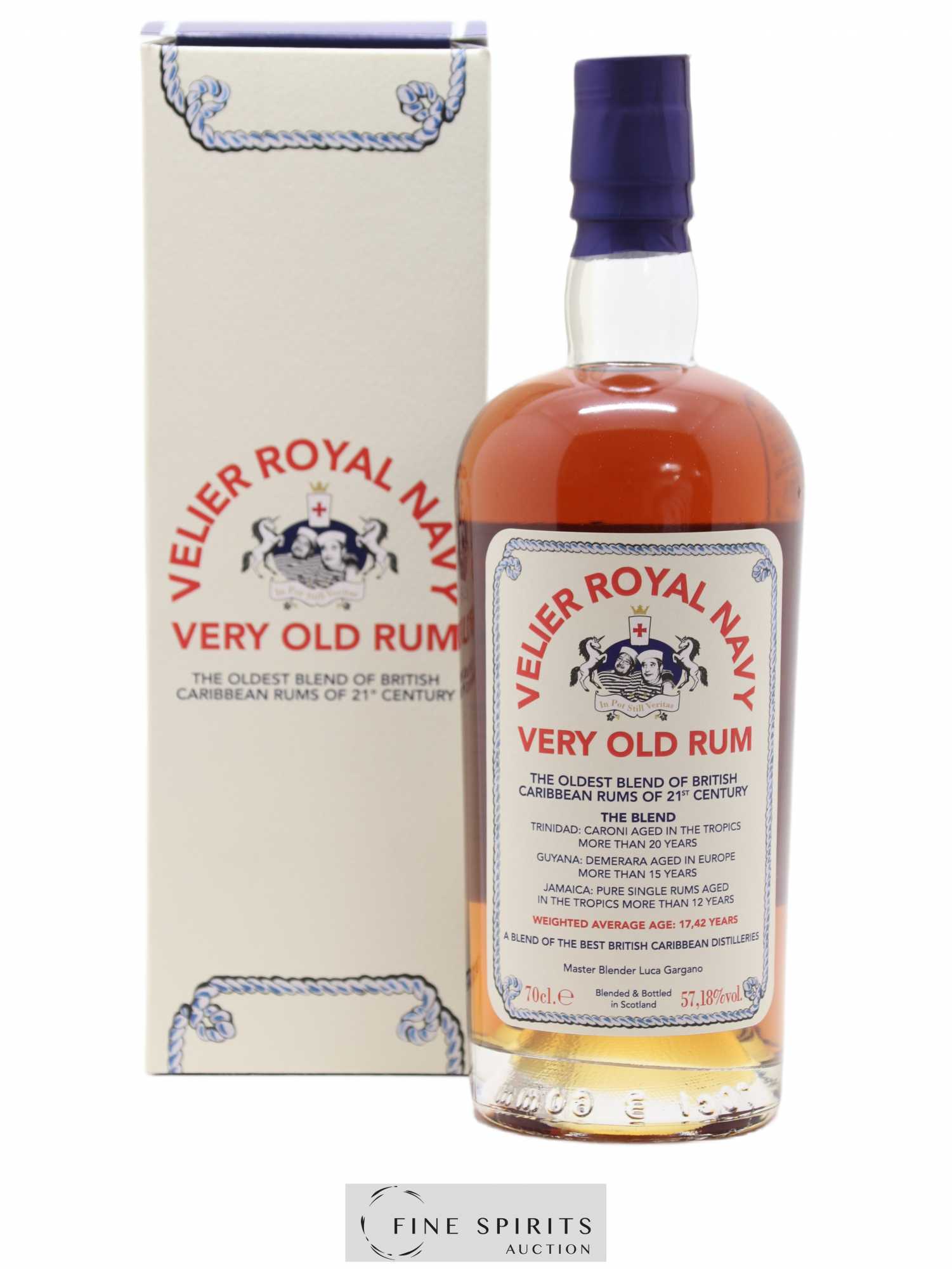 Velier Royal Navy 17 years Of. In Pot Still Veritas 7 Marks from 1990 to 2005 - Lot de 1 bouteille - 0