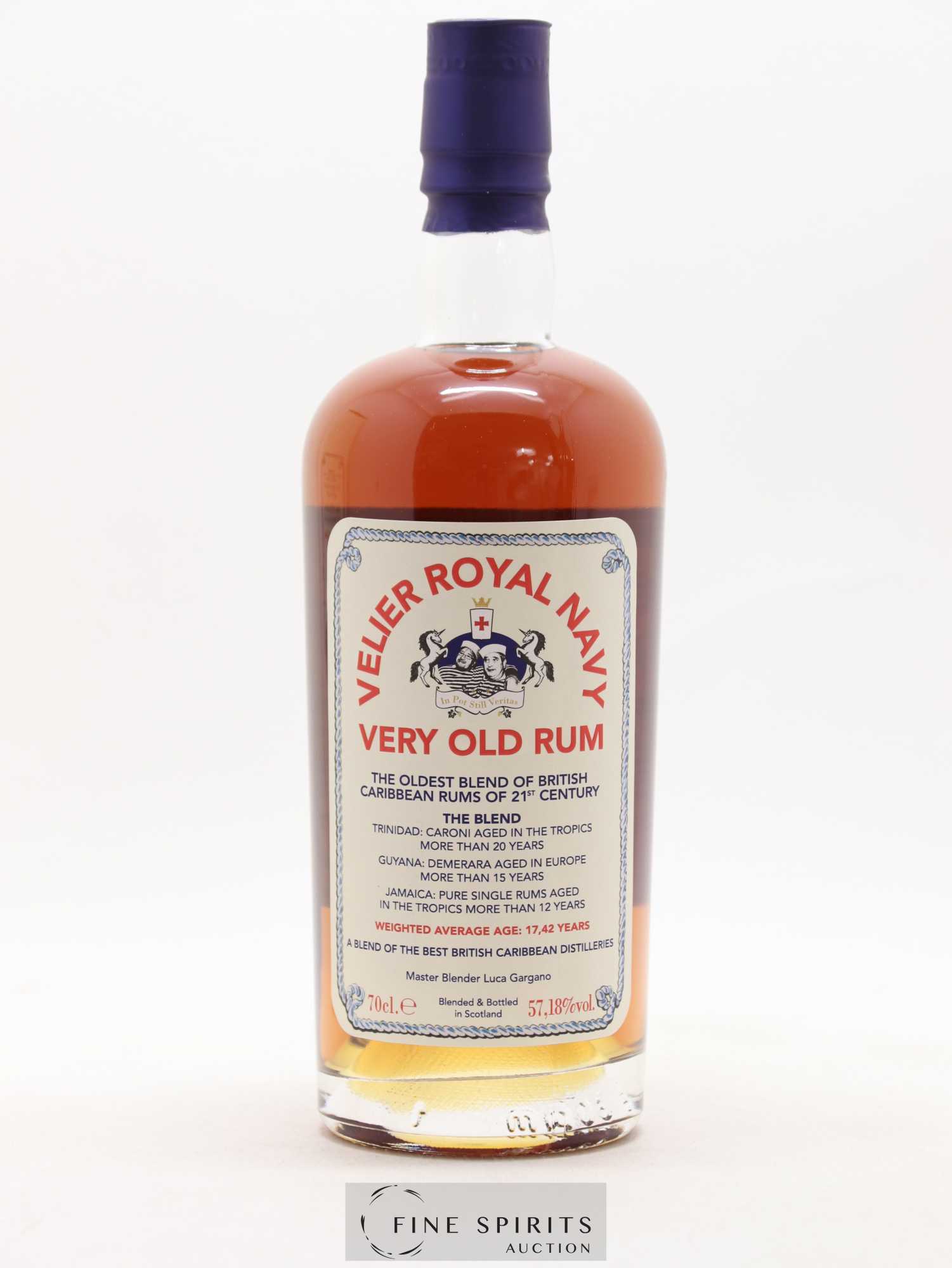 Velier Royal Navy 17 years Of. In Pot Still Veritas 7 Marks from 1990 to 2005 - Lot de 1 bouteille - 1