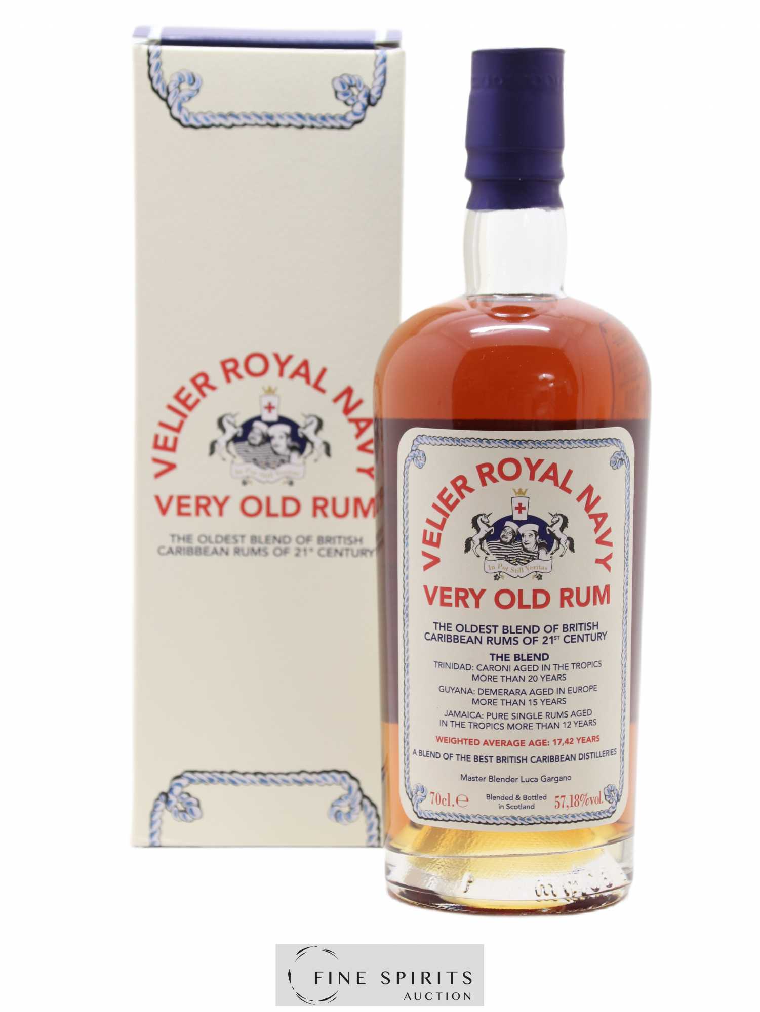 Velier Royal Navy 17 years Of. In Pot Still Veritas 7 Marks from 1990 to 2005 - Lot de 1 bouteille - 0