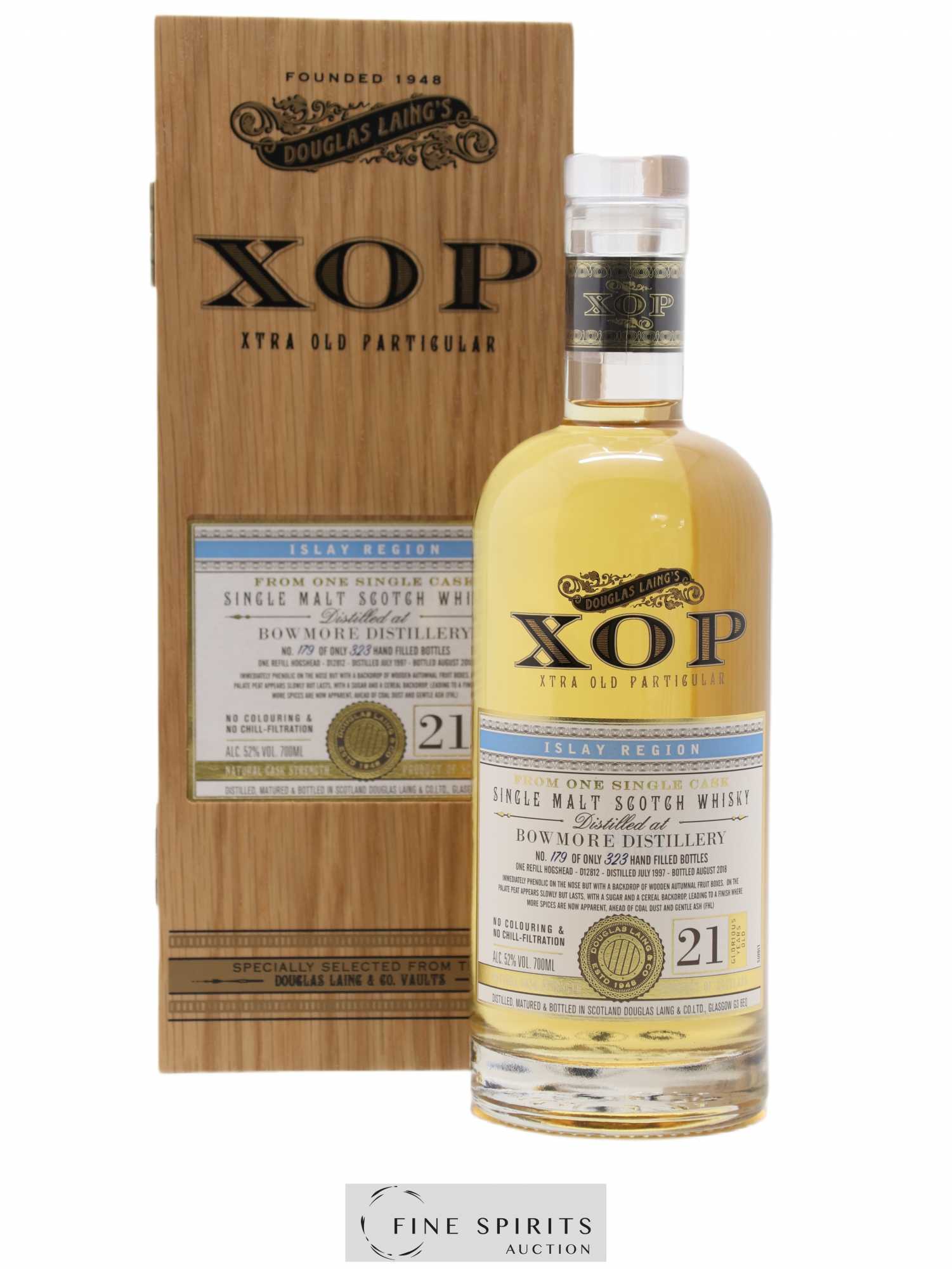 Bowmore 21 years 1997 Douglas Laing Xtra Old Particular Hogshead n°D12812 - One of 323 - bottled 2018 - Lot de 1 bouteille - 0