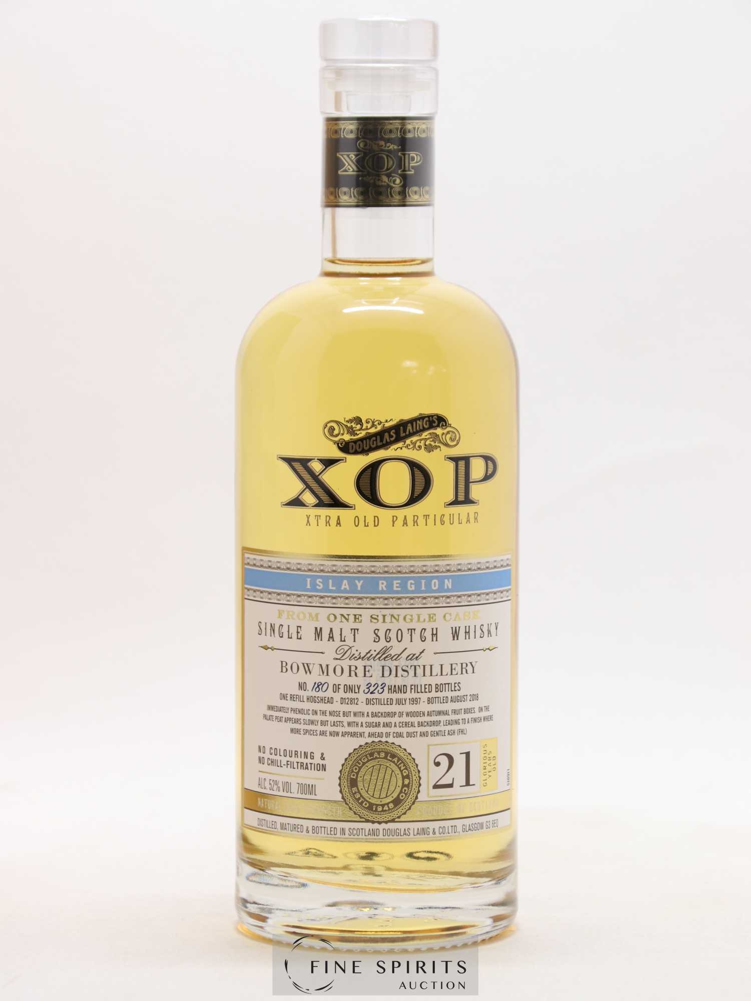 Bowmore 21 years 1997 Douglas Laing Xtra Old Particular Hogshead n°D12812 - One of 323 - bottled 2018 - Lot de 1 bouteille - 1