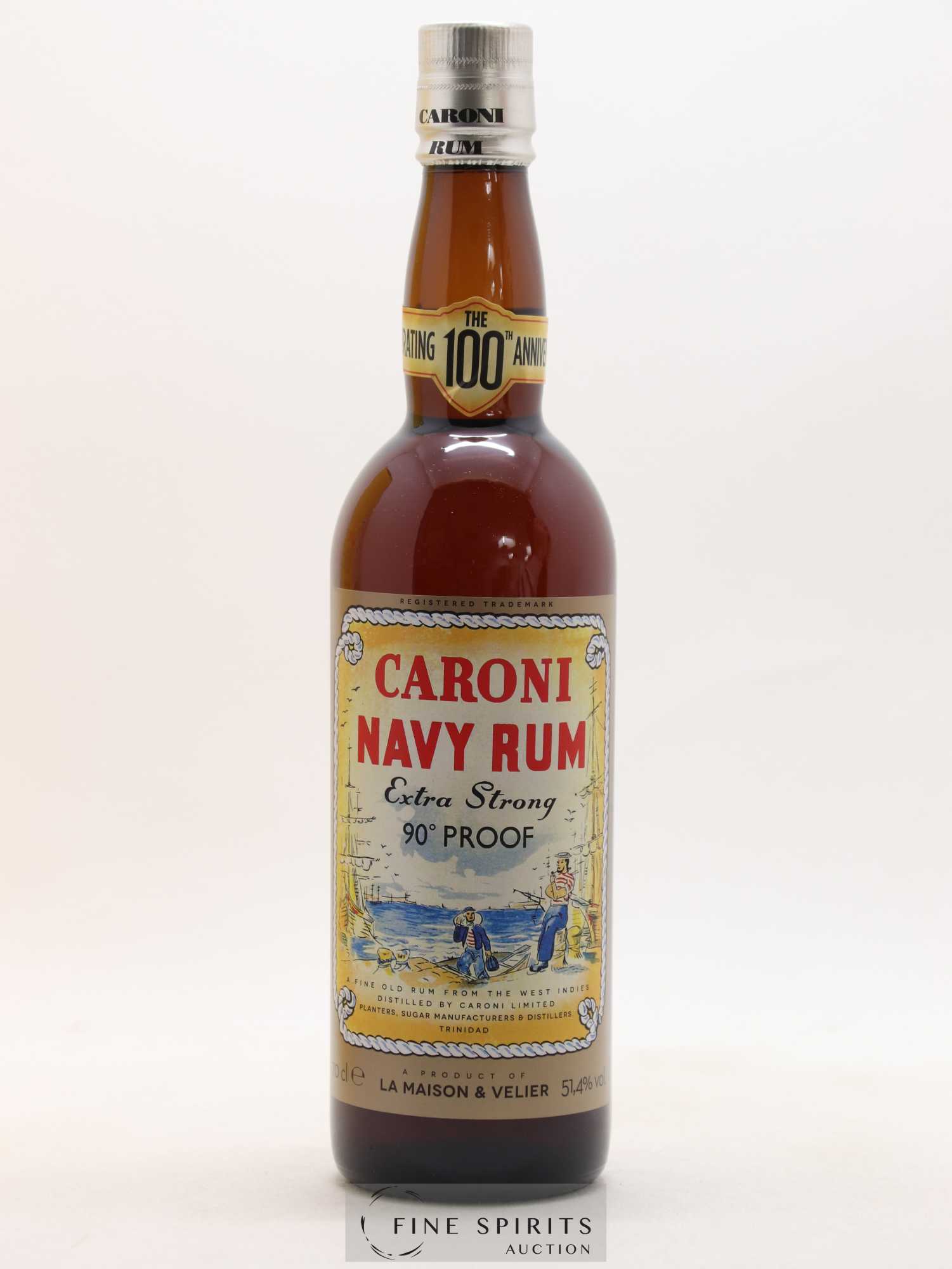 Caroni 18 years Velier Navy Rum 90° Proof - bottled 2018 Celebrating the 100th Anniversary Extra Strong - Lot de 1 bouteille - 1