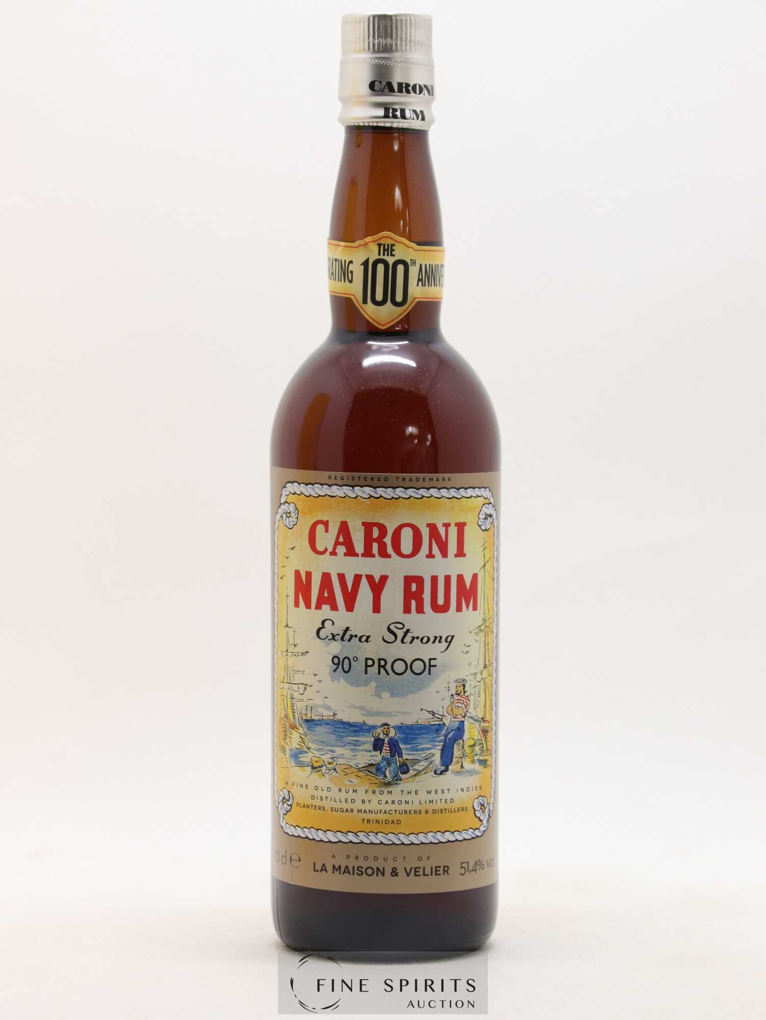 Caroni 18 years Velier Navy Rum 90° Proof - bottled 2018 Celebrating the 100th Anniversary Extra Strong - Lot de 1 bouteille - 1