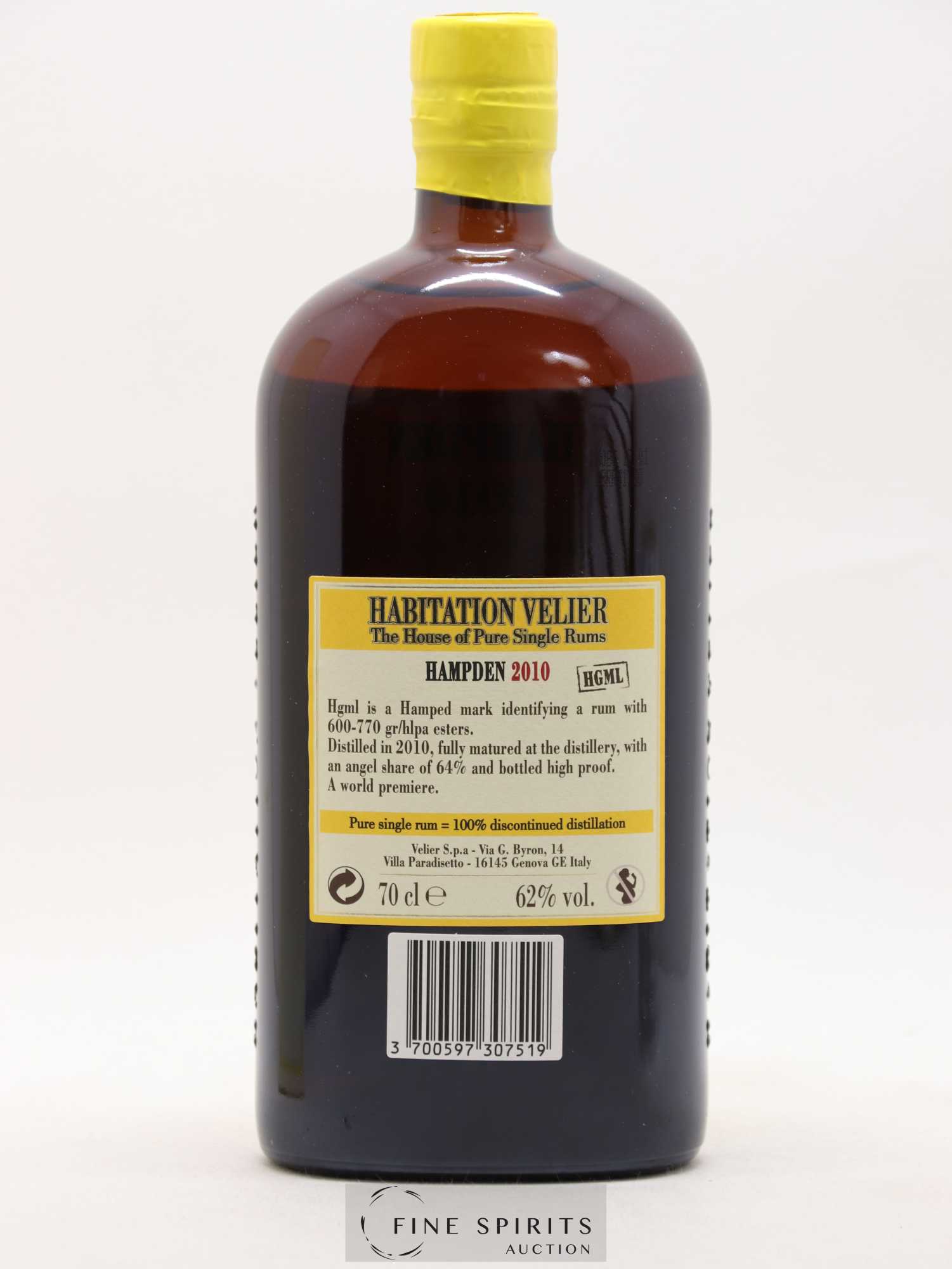 Hampden 9 years 2010 Velier HGML bottled 2019 Habitation Velier - Lot de 1 bouteille - 2