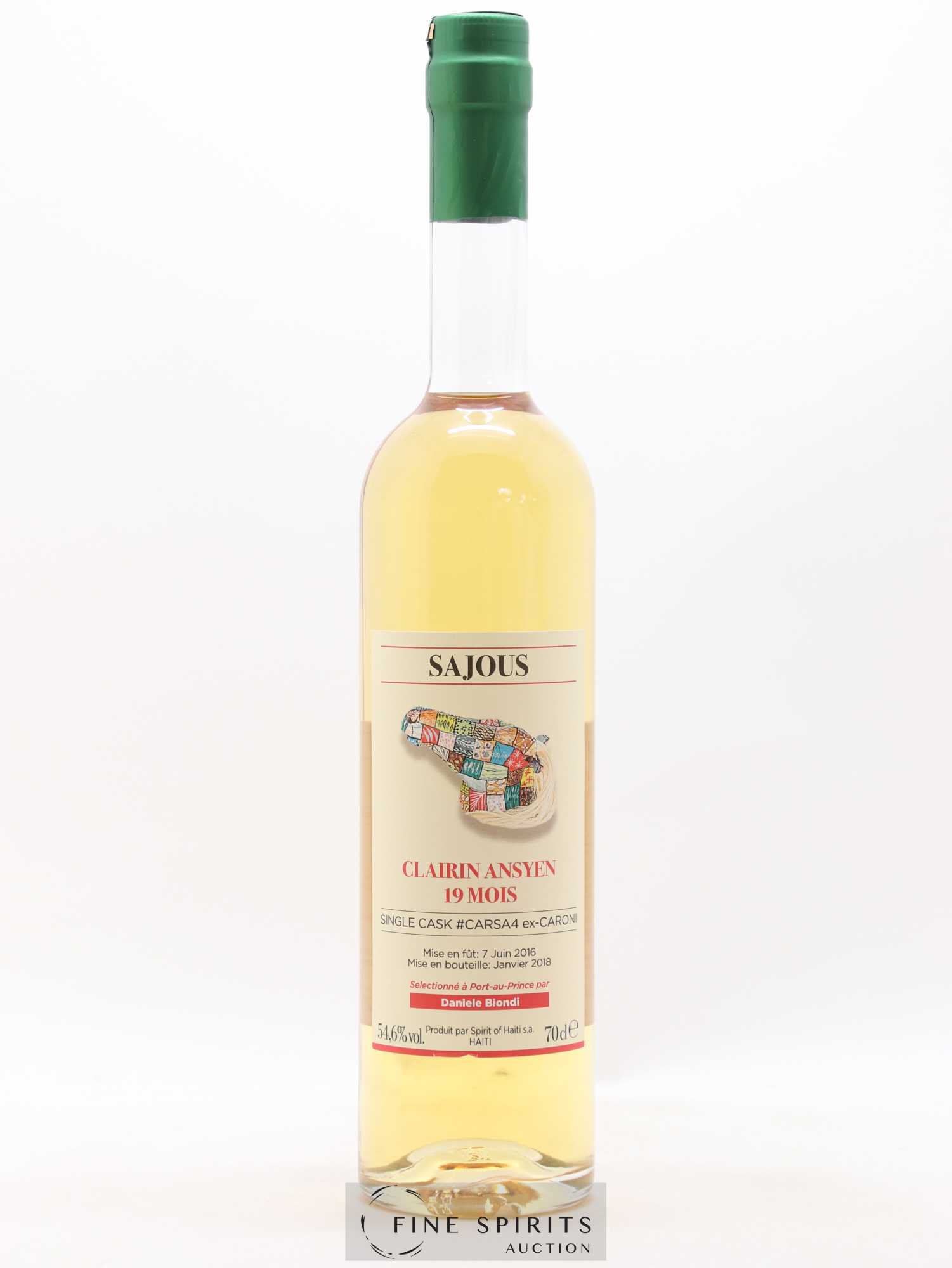 Sajous 2016 Velier 19 mois Cask n°CARSA4 ex-Caroni - bottled 2018 - Posten von 1 Flasche - 1