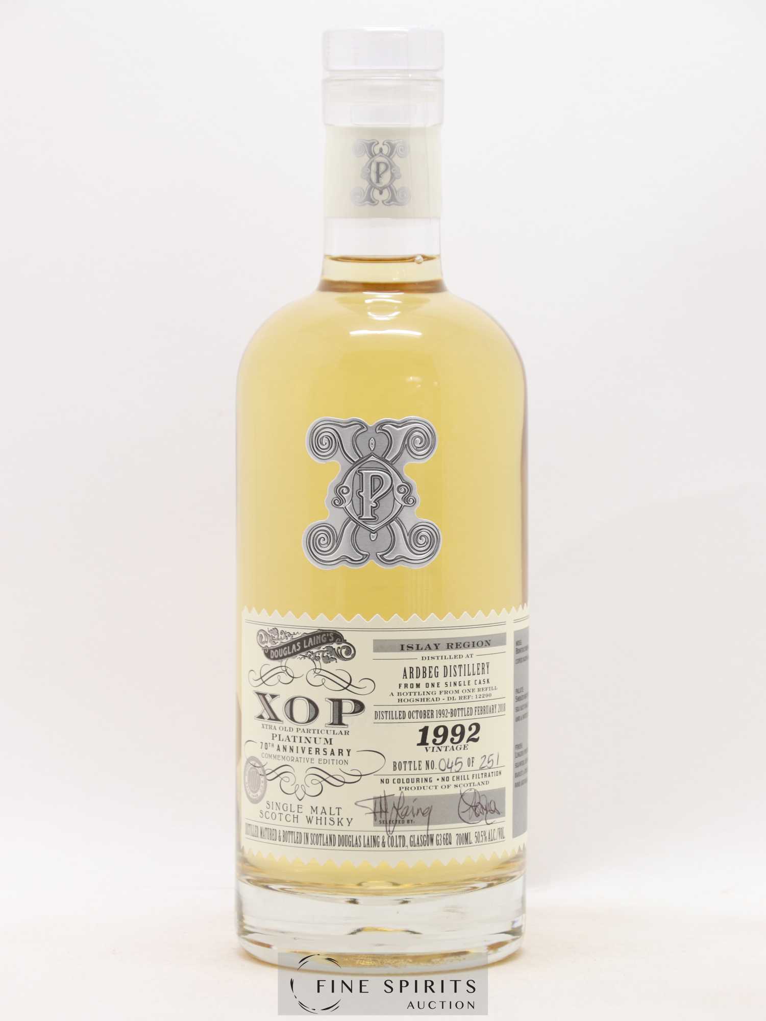 Ardbeg 1992 Douglas Laing Platinum 70th Anniversary Hogshead n°12290 - One of 251 - bottled 2018 Xtra Old Particular - Lot de 1 bouteille - 1