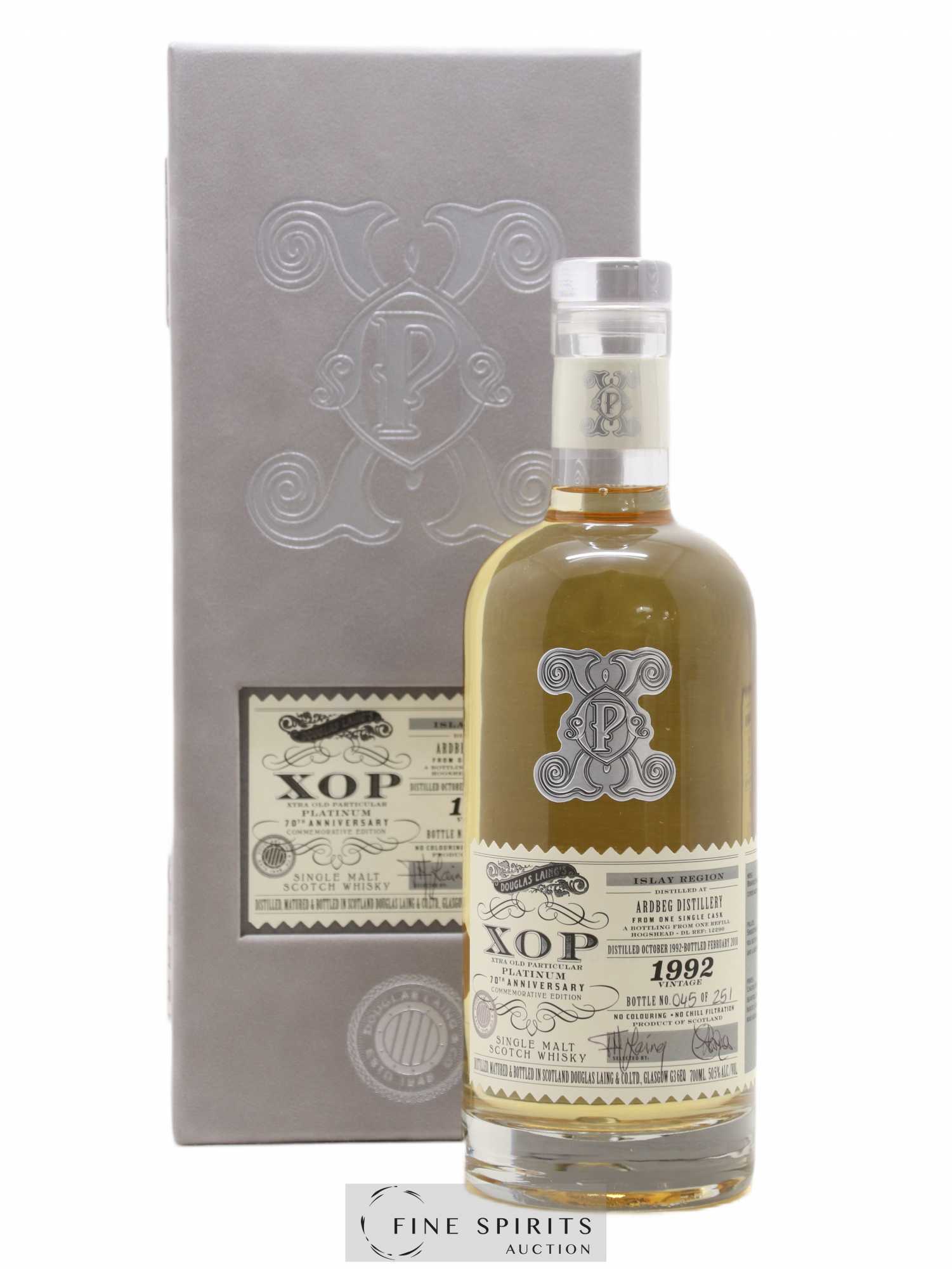 Ardbeg 1992 Douglas Laing Platinum 70th Anniversary Hogshead n°12290 - One of 251 - bottled 2018 Xtra Old Particular - Lot de 1 bouteille - 0