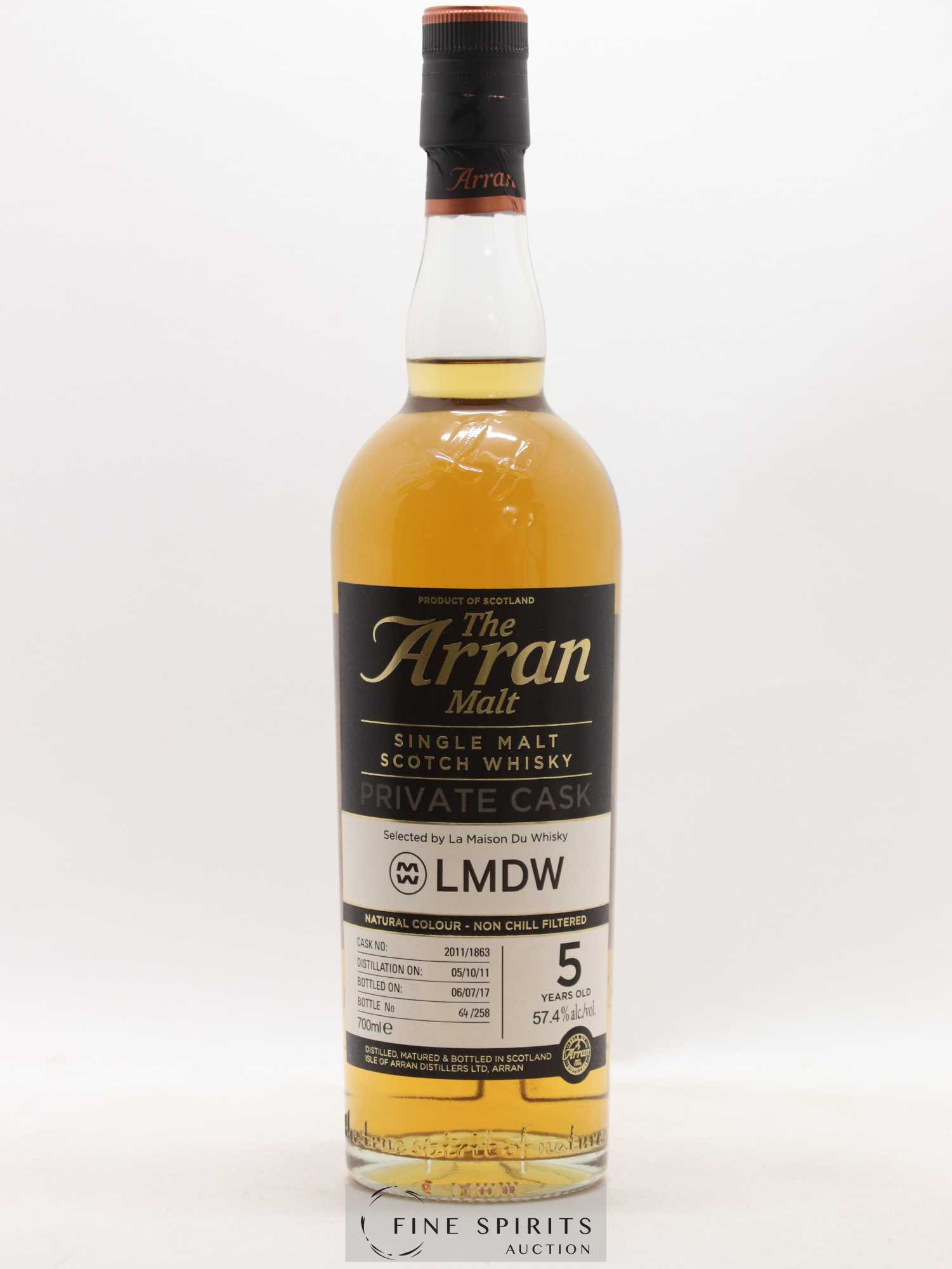 Arran 5 years 2011 Of. Private Cask n°2011-1863 - One of 258 - bottled 2017 LMDW - Lot de 1 bouteille - 1