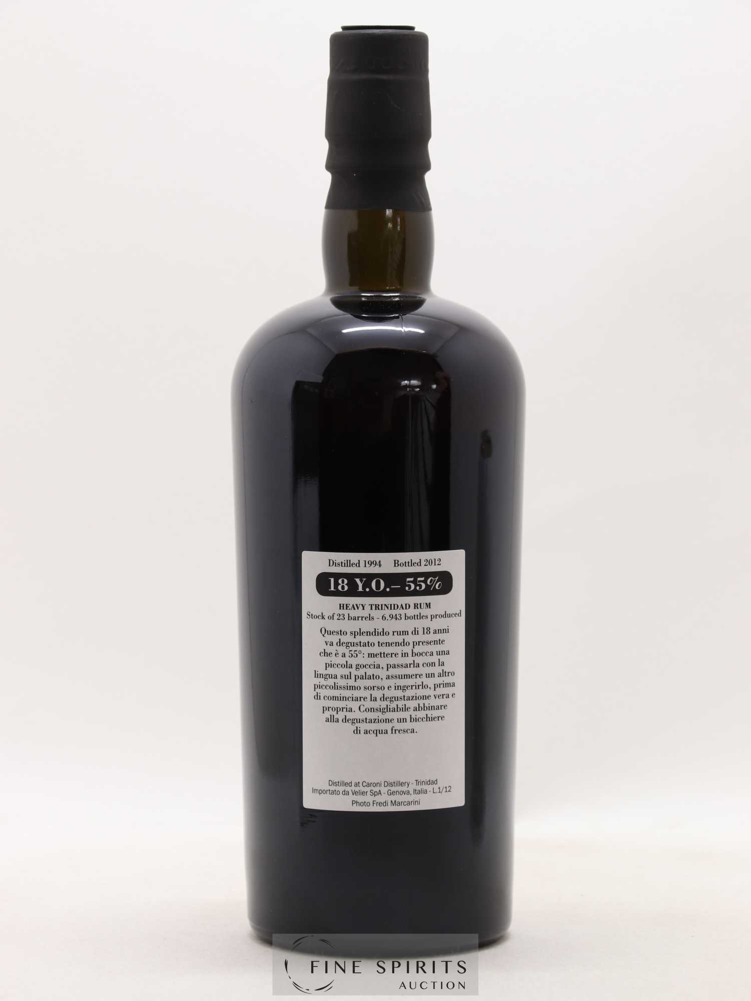 Caroni 18 years 1994 Velier Stock of 23 Barrels One of 6943 - bottled 2012 - Lot de 1 bouteille - 2