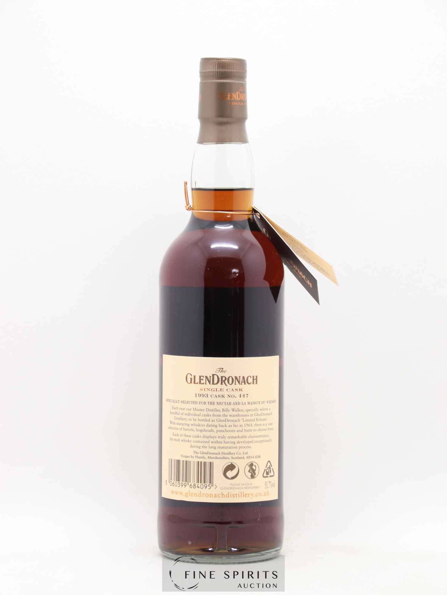 The Glendronach 23 years 1993 Of. Sherry Butt n°447 - One of 642 - bottled 2016 The Nectar & LMDW - Lot de 1 bouteille - 2