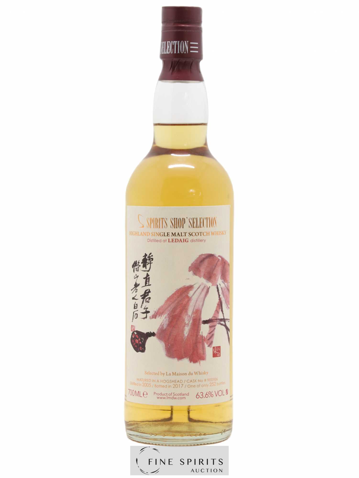 Ledaig 2005 Spirits Shop' Selection Hogshead Cask n°900106 - One of 252 - bottled 2017 - Lot de 1 bouteille - 0