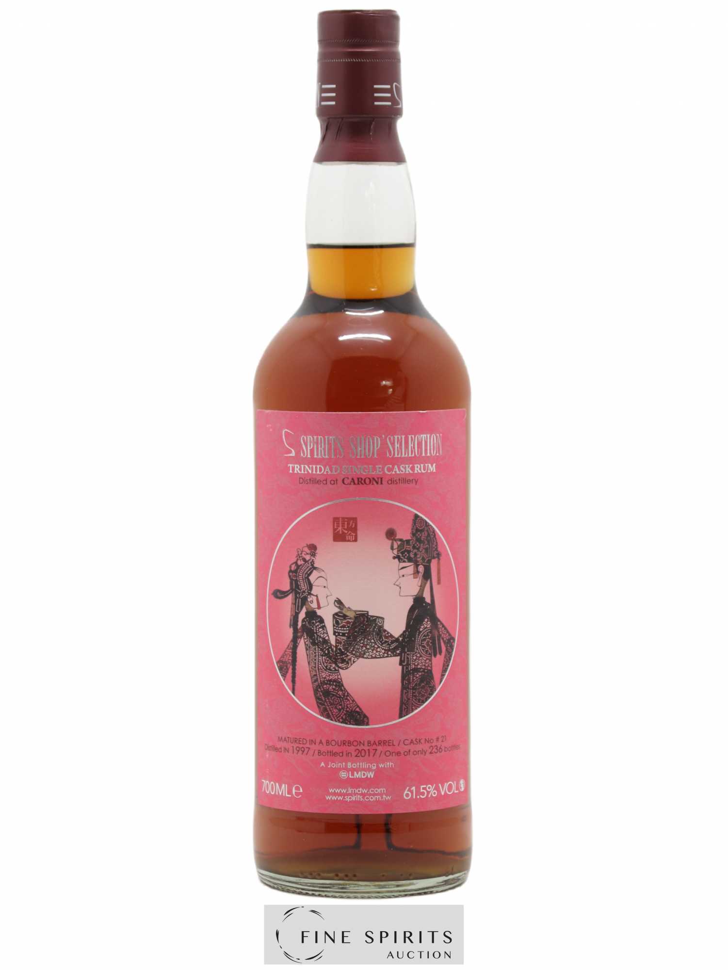 Caroni 1997 Of. Spirits Shop' Selection Bourbon Barrel Cask n°21 - One of 236 - bottled 2017 Joint bottling with LMDW - Lot de 1 bouteille - 0