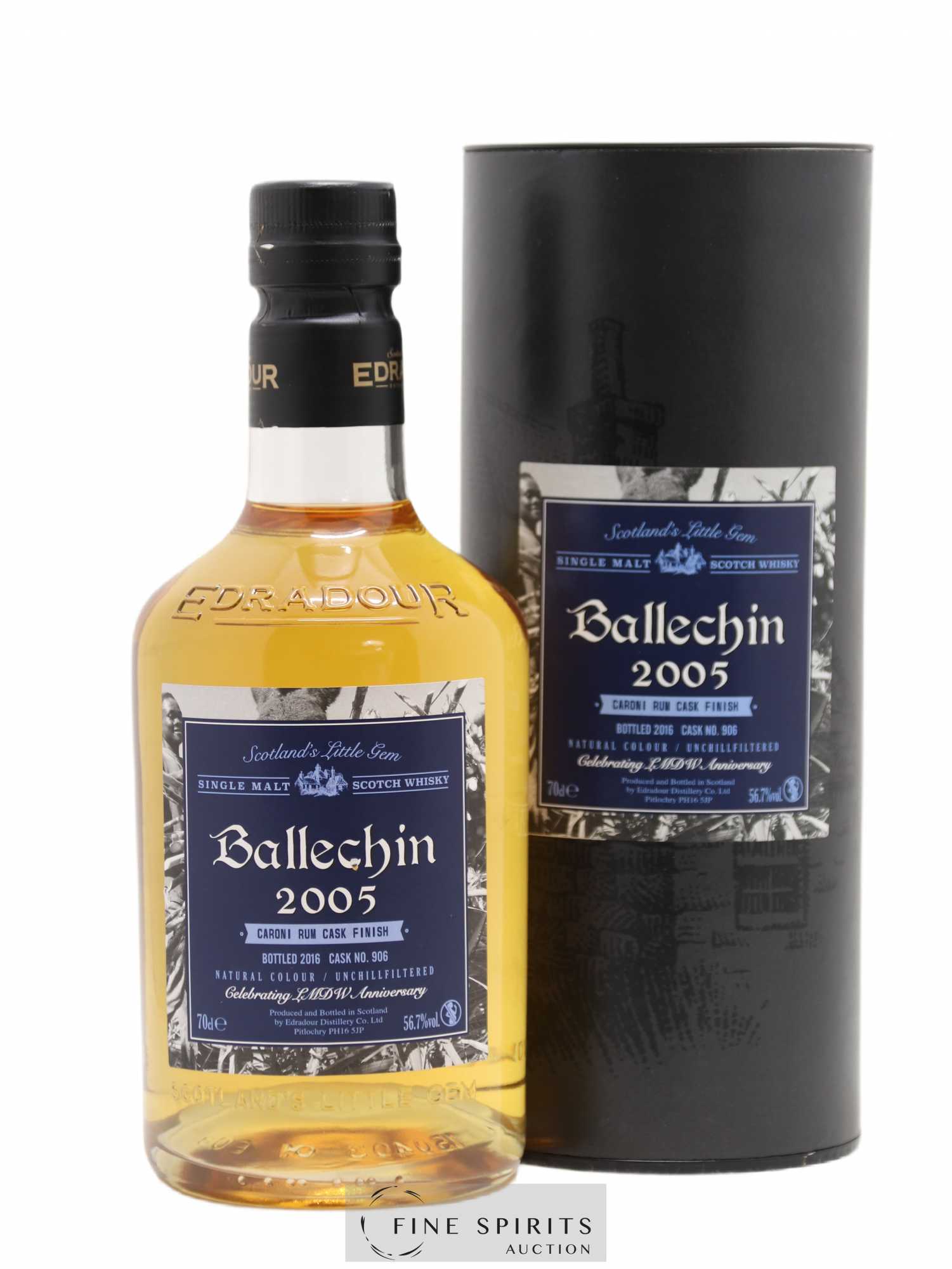 Ballechin 2005 Of. Caroni Rum Cask n°906 - bottled 2016 LMDW Anniversary - Lot de 1 bouteille - 0