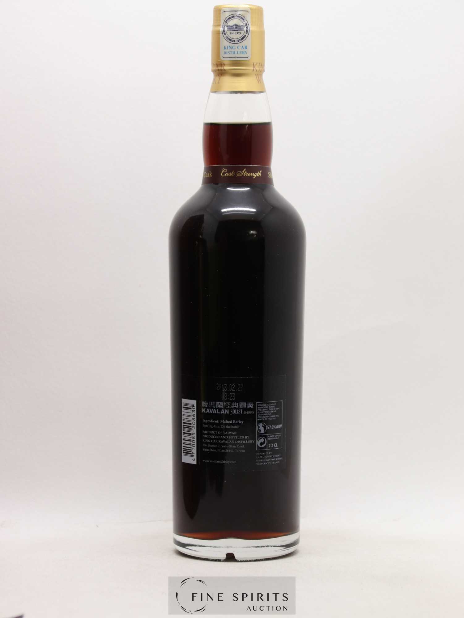 Kavalan Of. Solist Sherry Cask n°S060821040 - One of 514 - bottled 2013 Cask Strength - Lot de 1 bouteille - 2