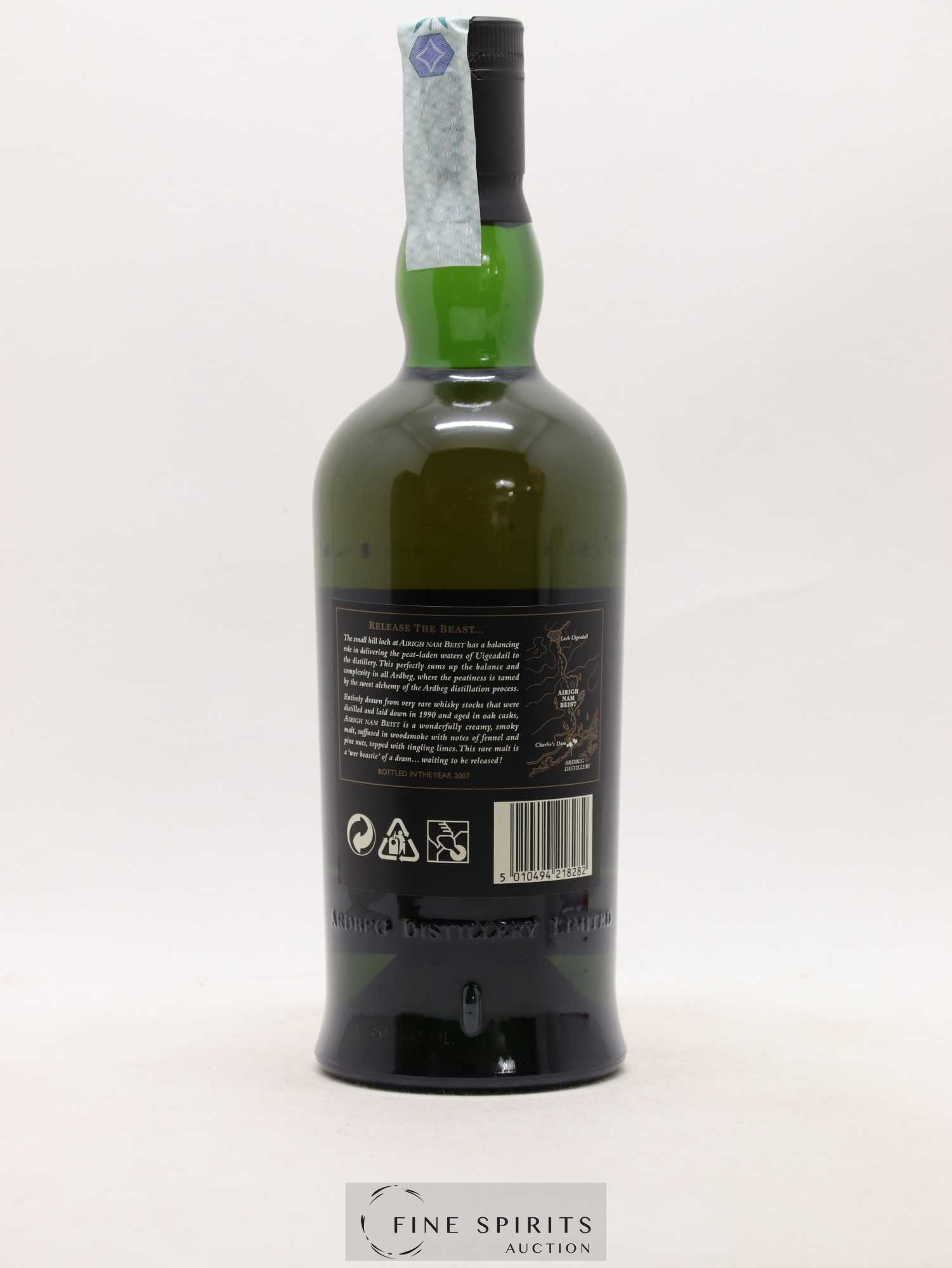 Ardbeg 1990 Of. Airigh Nam Beist Non Chill-Filtered - bottled 2007 Limited Release - Lot de 1 bouteille - 2