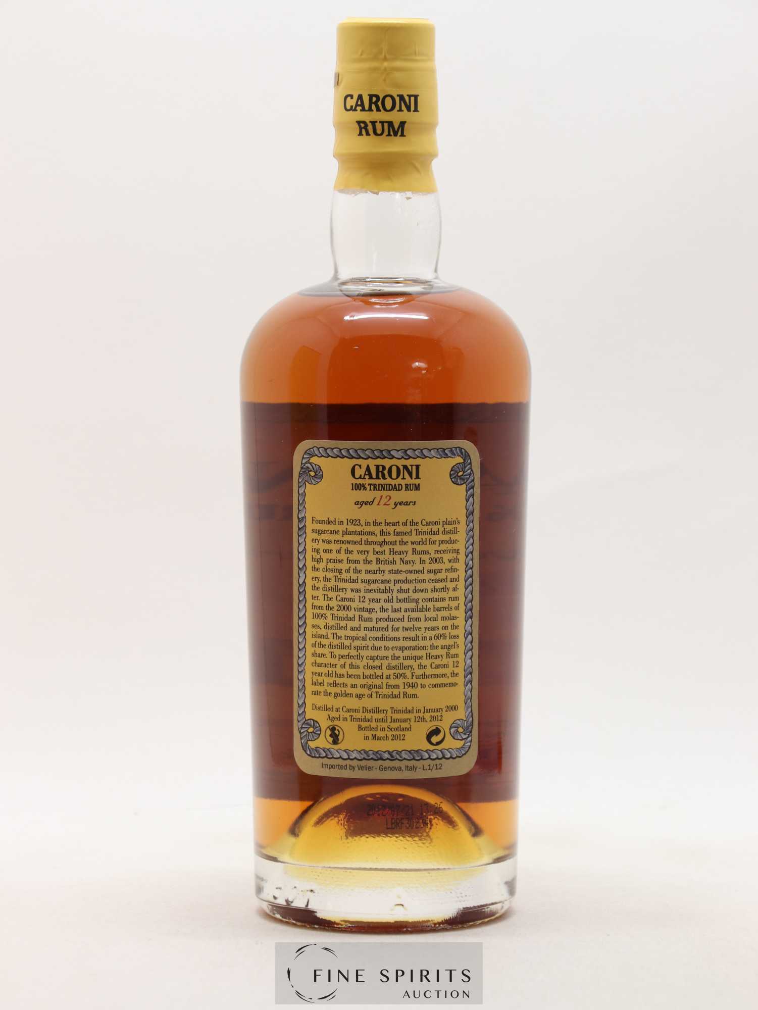 Caroni 12 years 2000 Velier 100° Proof bottled 2012 Extra Strong - Posten von 1 Flasche - 2