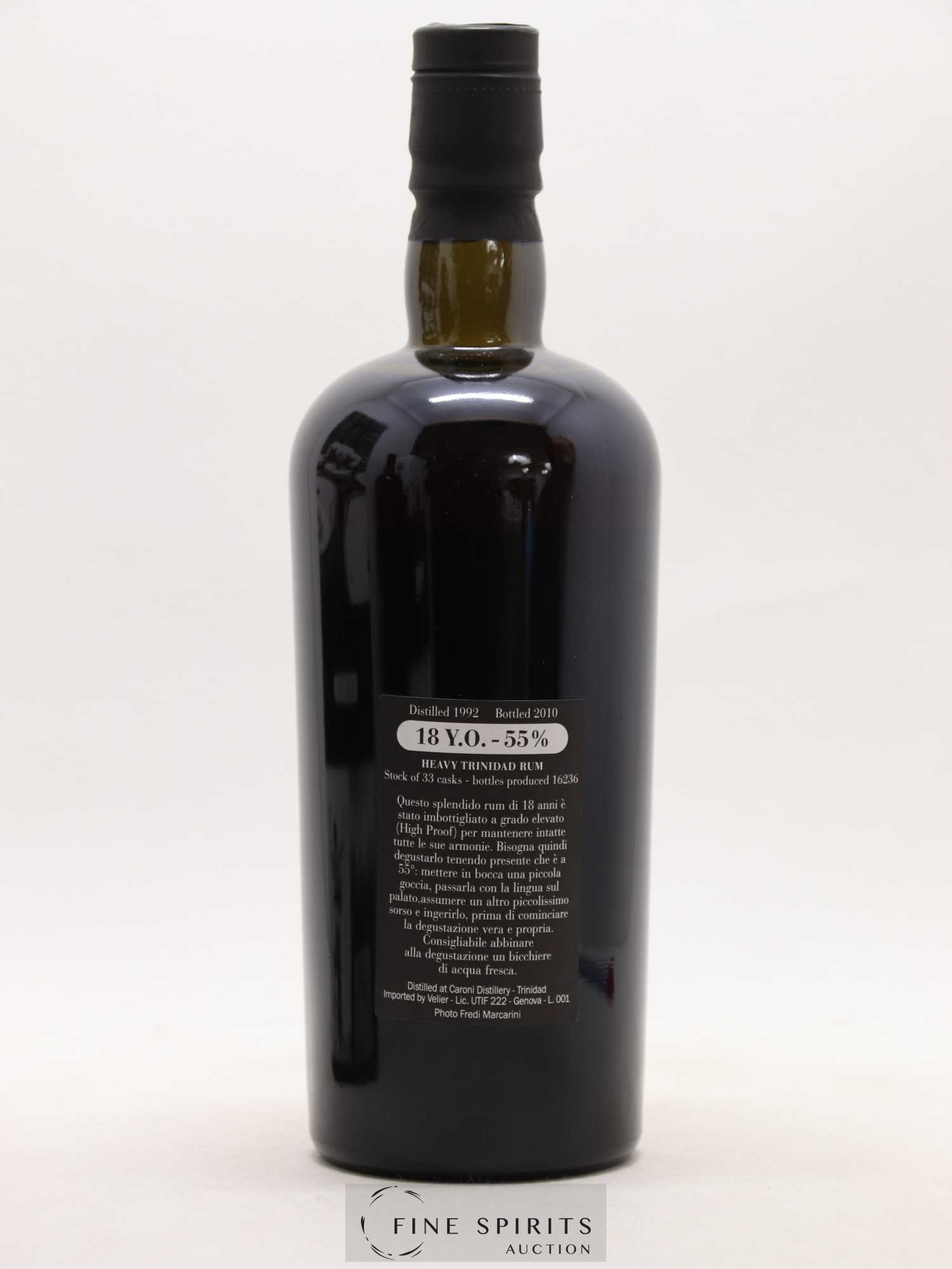 Caroni 18 years 1992 Velier Stock of 33 Casks 16236 bottles - bottled 2010 - Lot de 1 bouteille - 2