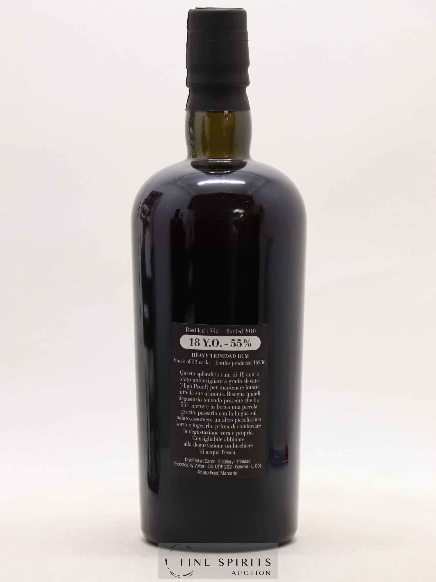 Caroni 18 years 1992 Velier Stock of 33 Casks 16236 bottles - bottled 2010 - Lot de 1 bouteille - 2