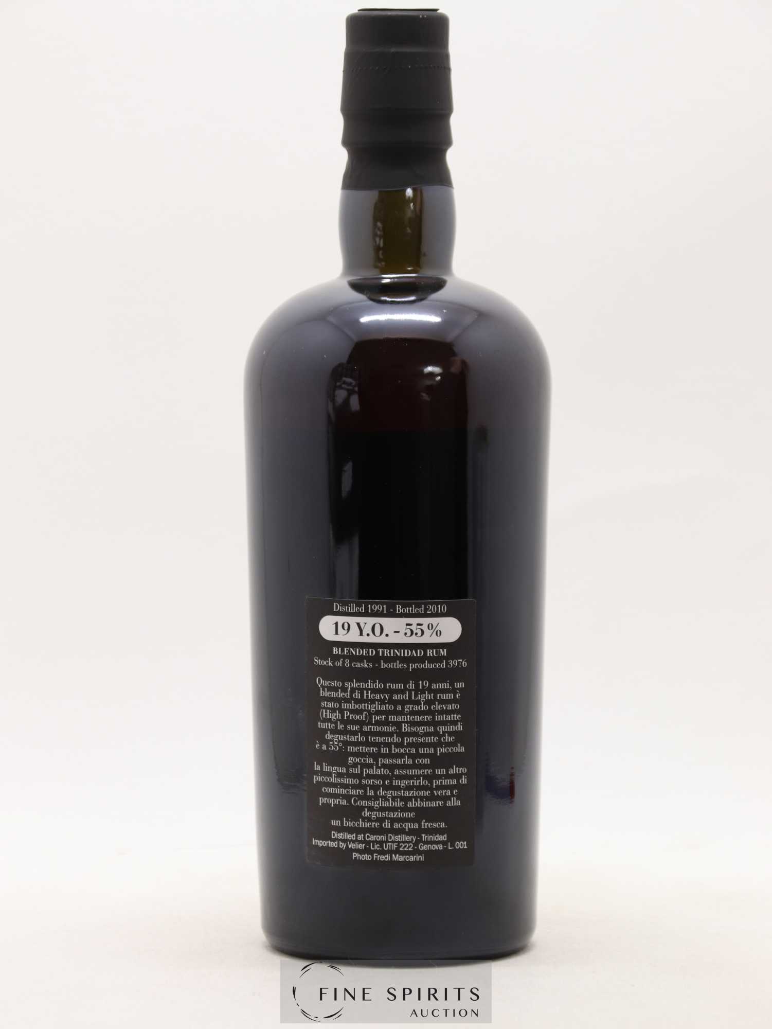 Caroni 19 years 1991 Velier Stock of 8 casks - One of 3976 - bottled 2010 - Lot de 1 bouteille - 2