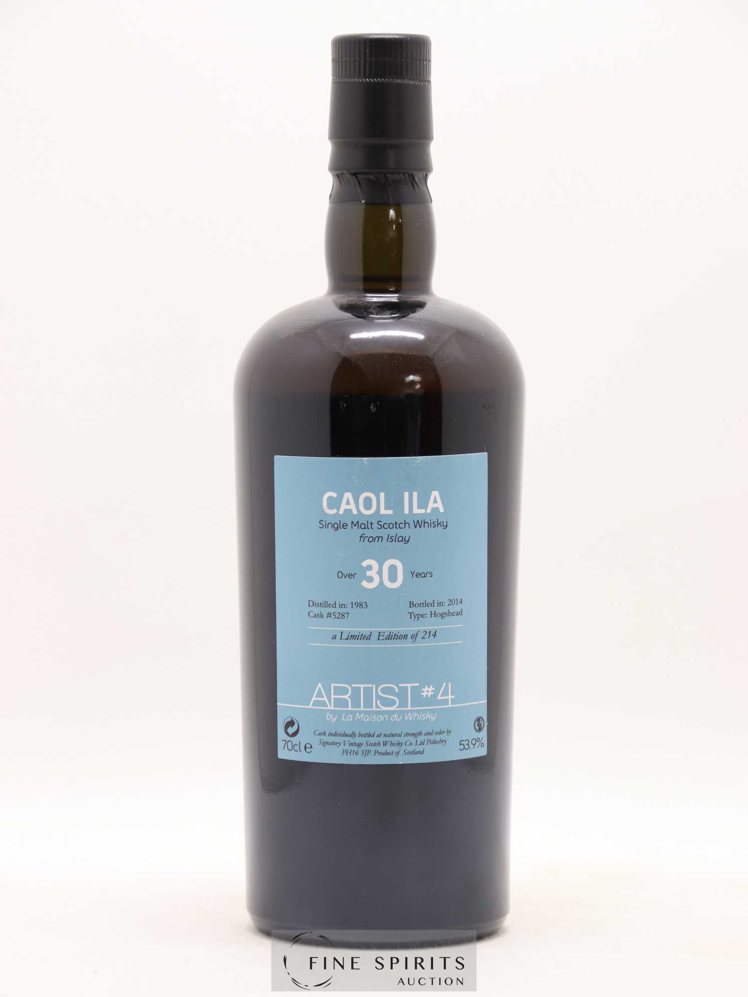 Caol Ila 30 years 1983 Signatory Vintage Artist n°4 Hogshead Cask n°5287 - One of 214 - bottled 2014 LMDW - Lot de 1 bouteille - 1