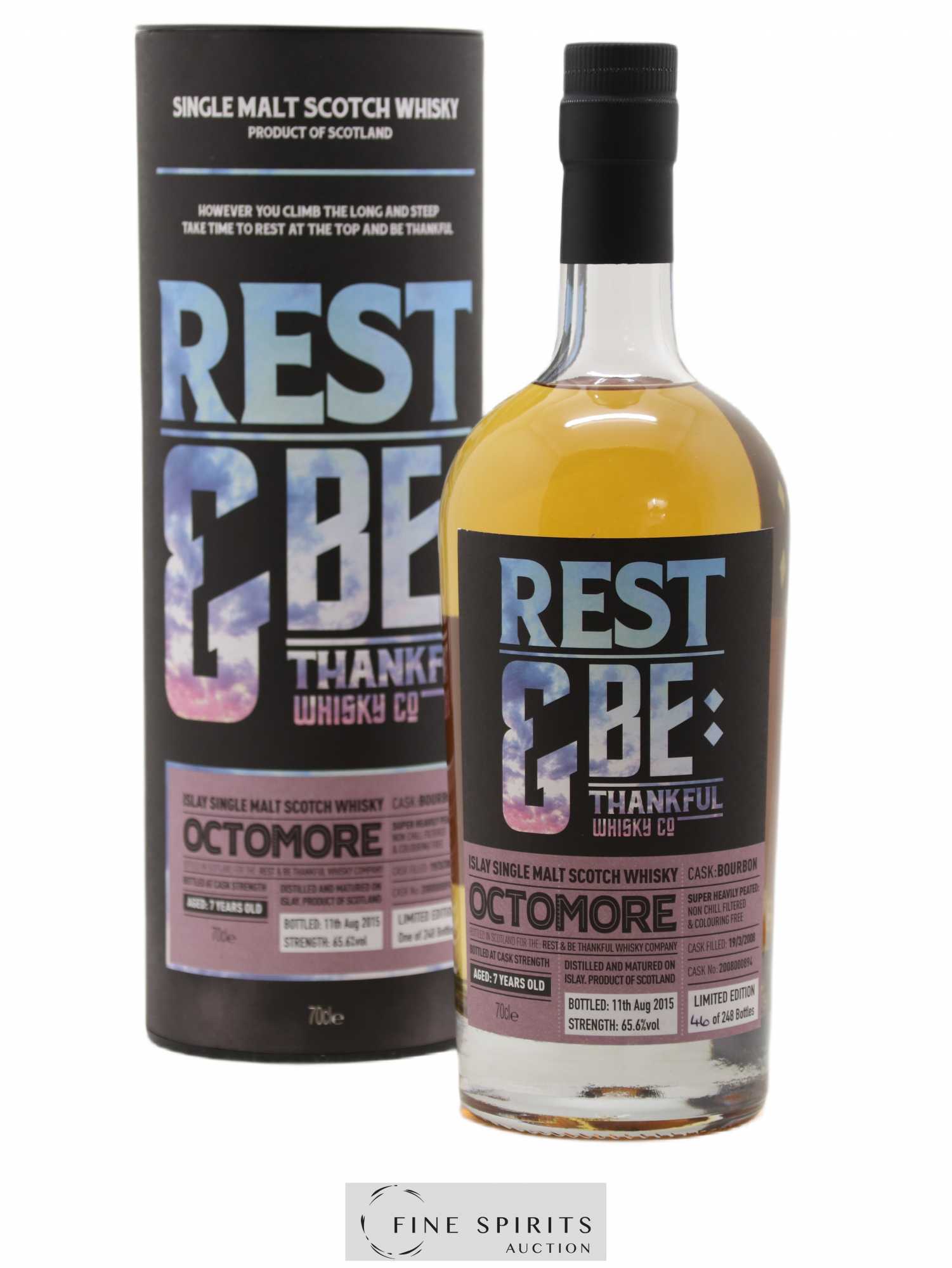 Octomore 7 years 2008 Rest & Be Thankful Bourbon Cask n°2008000894 - One of 248 - bottled 2015 Limited Edition - Lot de 1 bouteille - 0