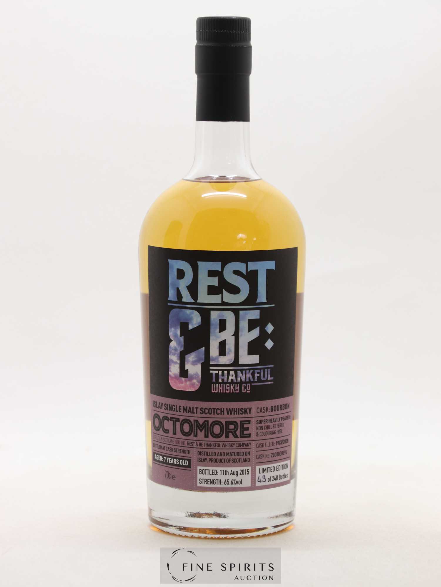 Octomore 7 years 2008 Rest & Be Thankful Bourbon Cask n°2008000894 - One of 248 - bottled 2015 Limited Edition - Lot de 1 bouteille - 1