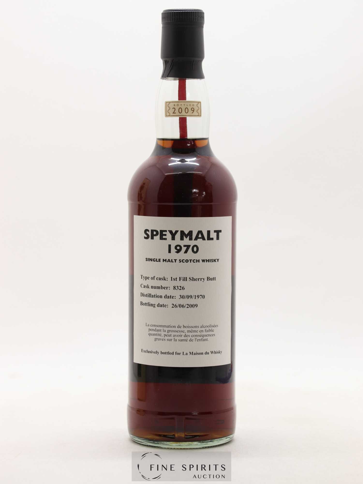 Speymalt From Macallan 1970 Gordon & MacPhail 1st Fill Sherry Butt - Cask n°8326 - bottled 2009 LMDW - Lot de 1 bouteille - 2
