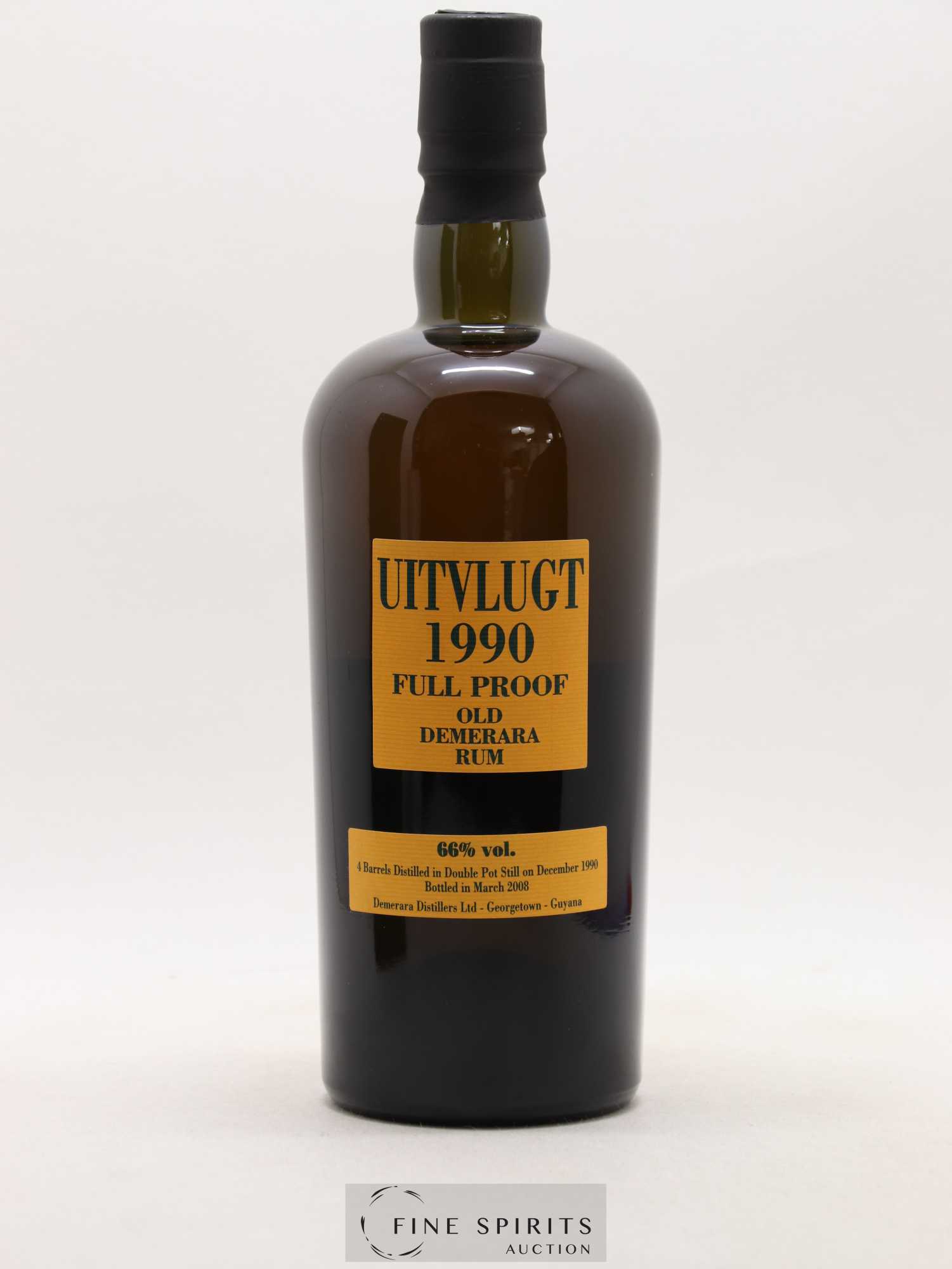Uitvlugt 17 years 1990 Velier Demerara Bottled in 2008 Full Proof - Lot de 1 bouteille - 1