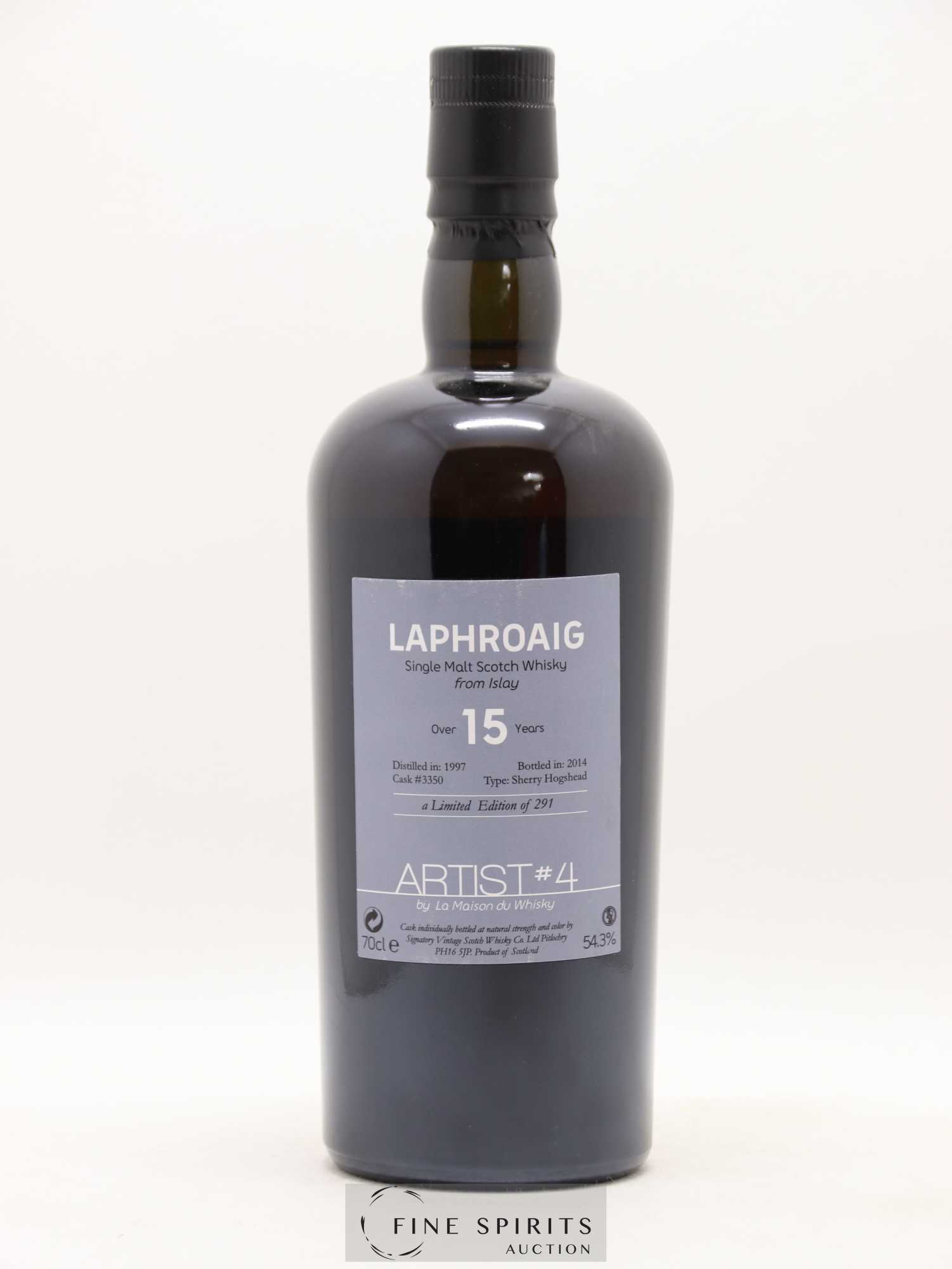 Laphroaig 15 years 1997 Signatory Vintage Artist n°4 Sherry Hogshead Cask n°3350 - One of 291 - bottled 2014 LMDW - Posten von 1 Flasche - 1