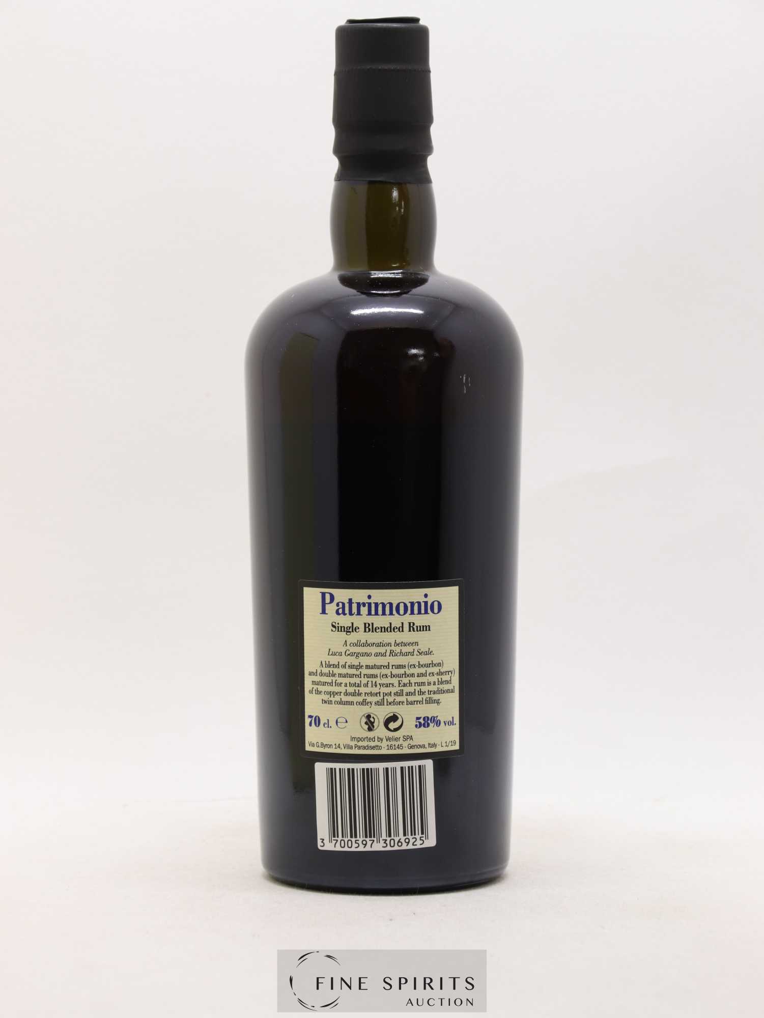 Foursquare 14 years 2004 Of. Patrimonio Double Maturation - One of 6000 - bottled 2019 Velier - Lot de 1 bouteille - 2