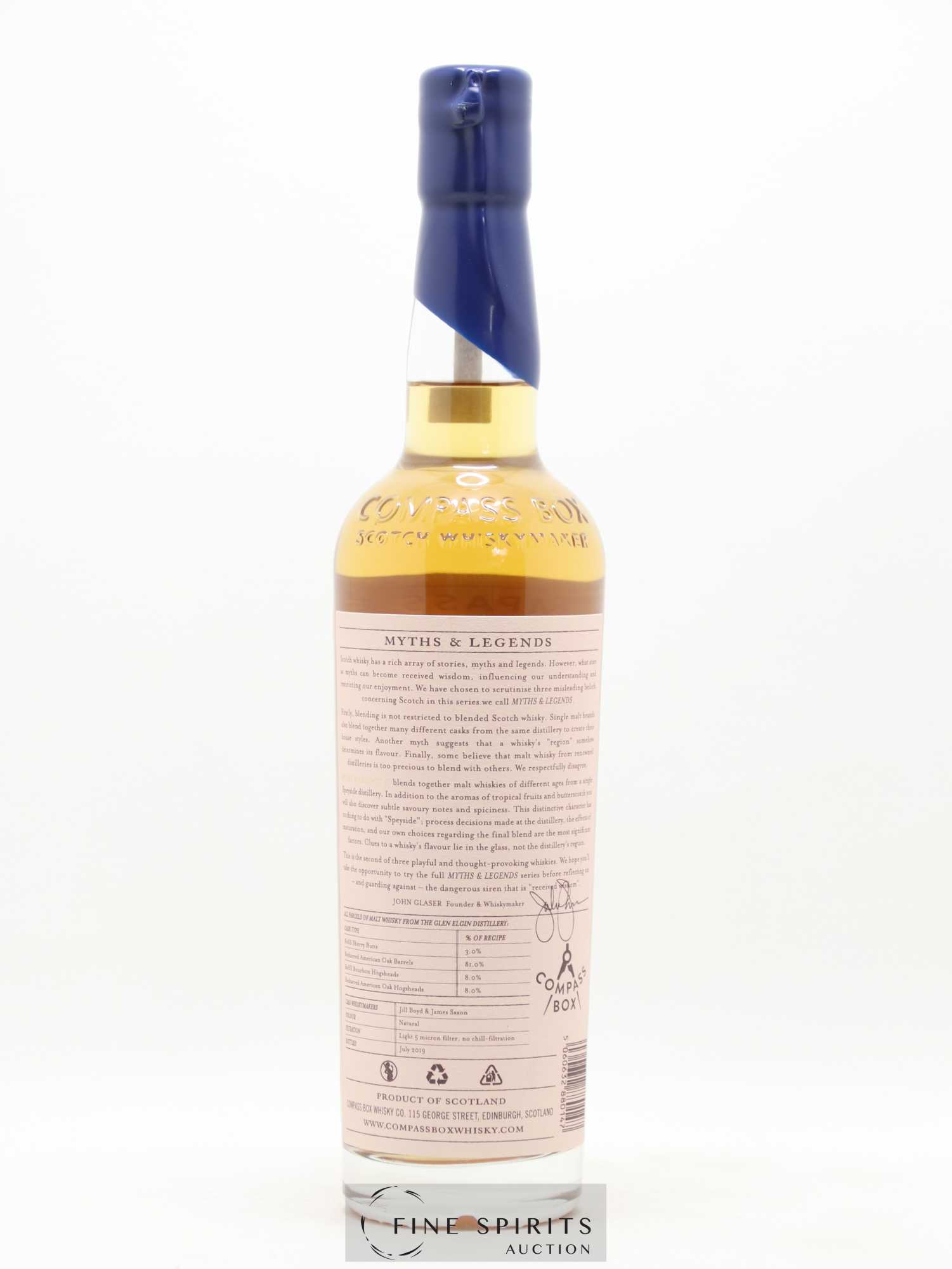 Myths & Legends II Compass Box One of 4564 - bottled 2019 Limited Edition - Lot de 1 bouteille - 2
