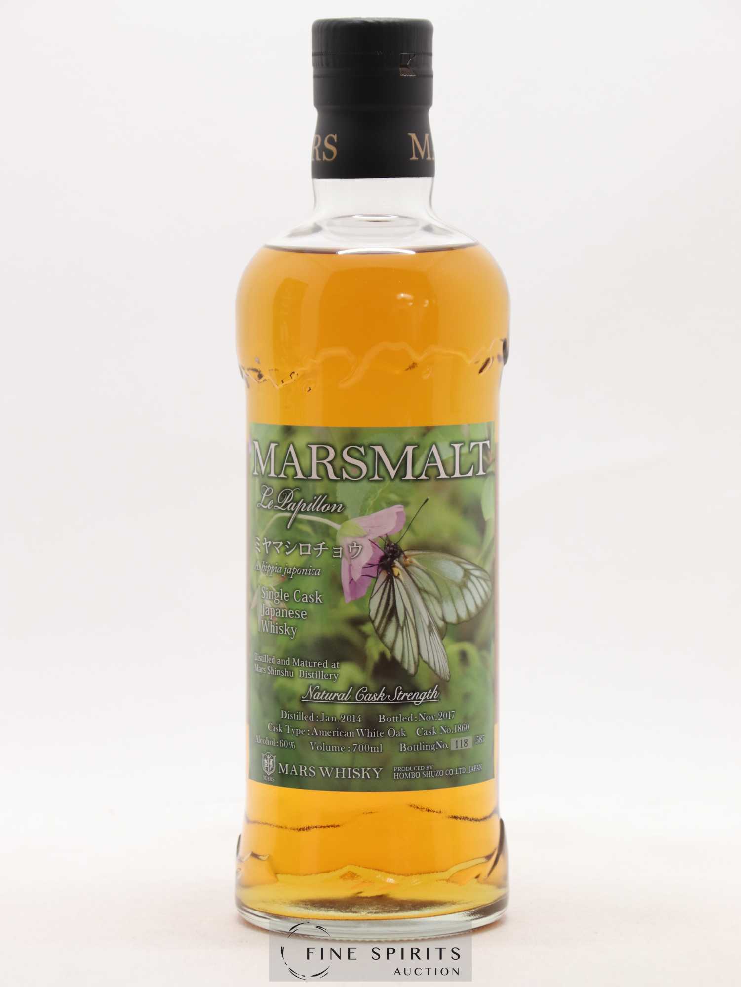 Marsmalt 2014 Of. Le Papillon Miyamashirocho Cask n°1860 - bottled 2017 LMDW - Lot de 1 bouteille - 1