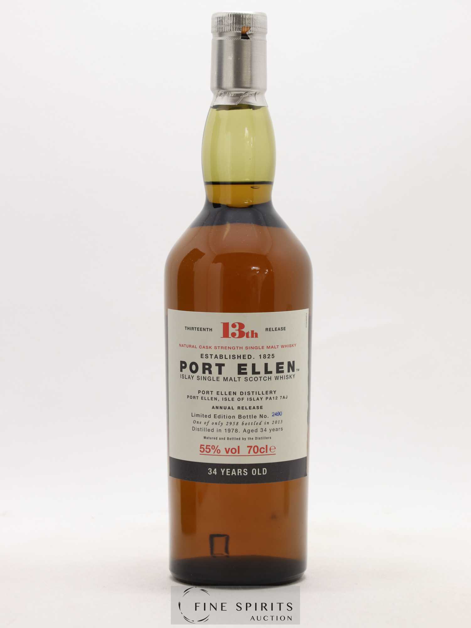 Port Ellen 34 years 1978 Of. 13th Release Natural Cask Strength - One of 2958 - bottled 2013 Limited Edition - Lot de 1 bouteille - 1