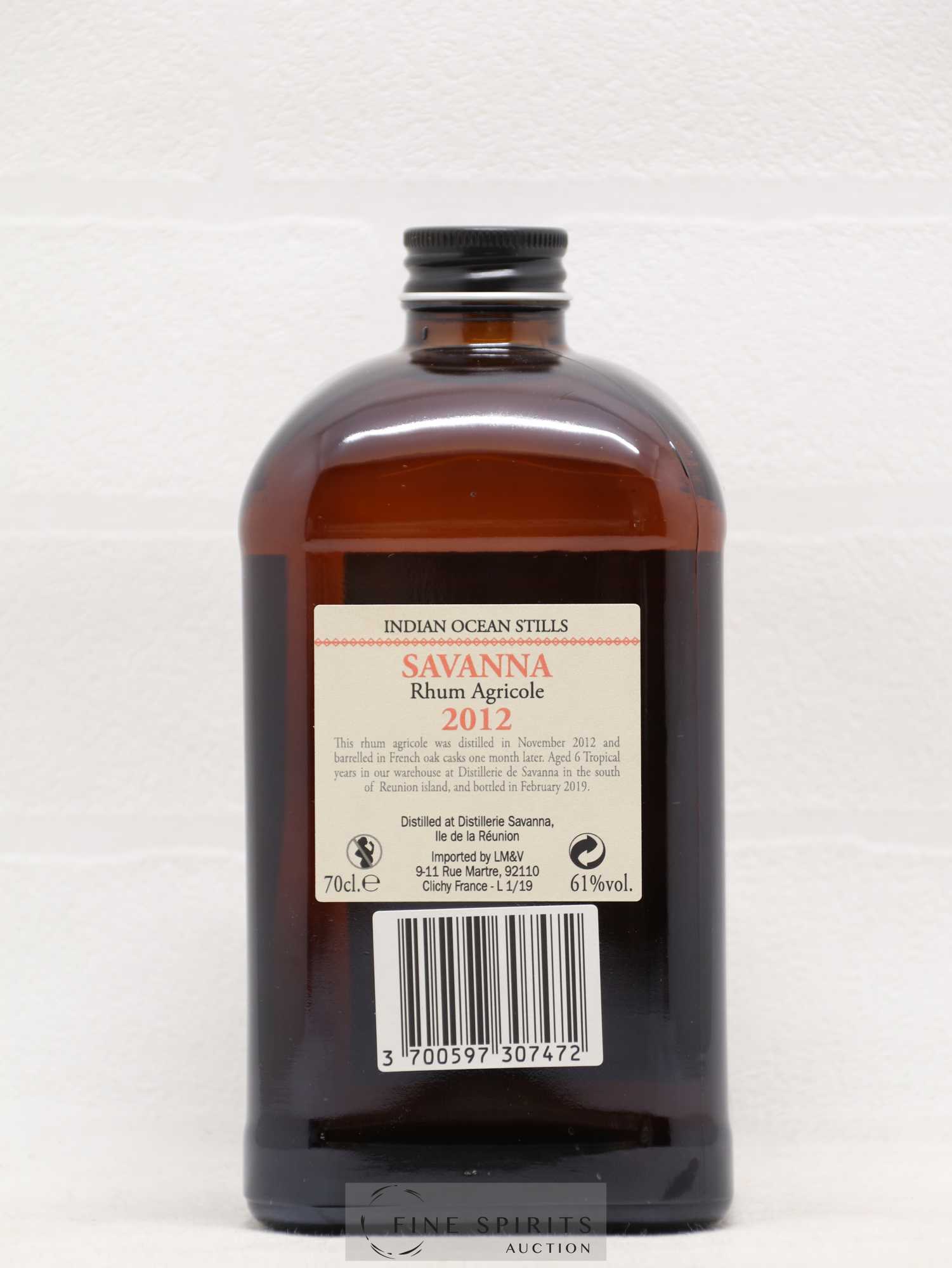 Savanna 6 years 2012 Velier bottled 2019 Indian Ocean Stills - Lot de 1 bouteille - 2