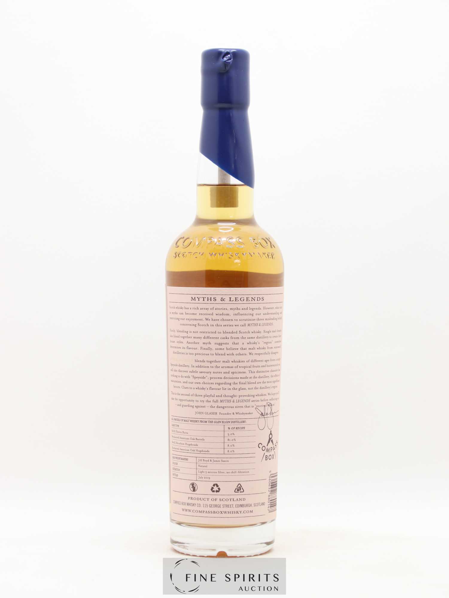 Myths & Legends II Compass Box One of 4564 - bottled 2019 Limited Edition - Lot de 1 bouteille - 2