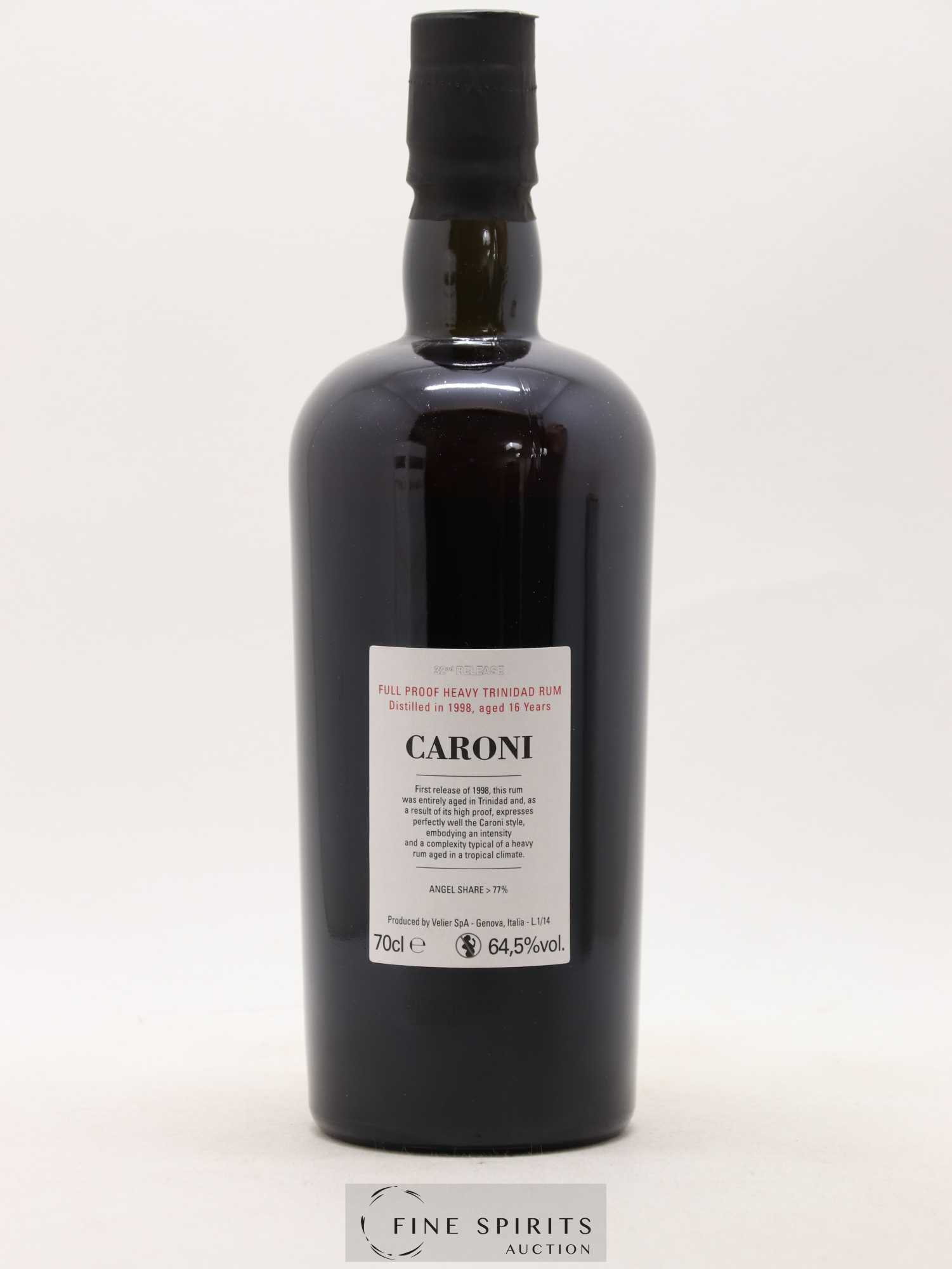Caroni 16 years 1998 Velier Full Proof 32nd Release - One of 2750 - bottled 2014 - Lot de 1 bouteille - 2