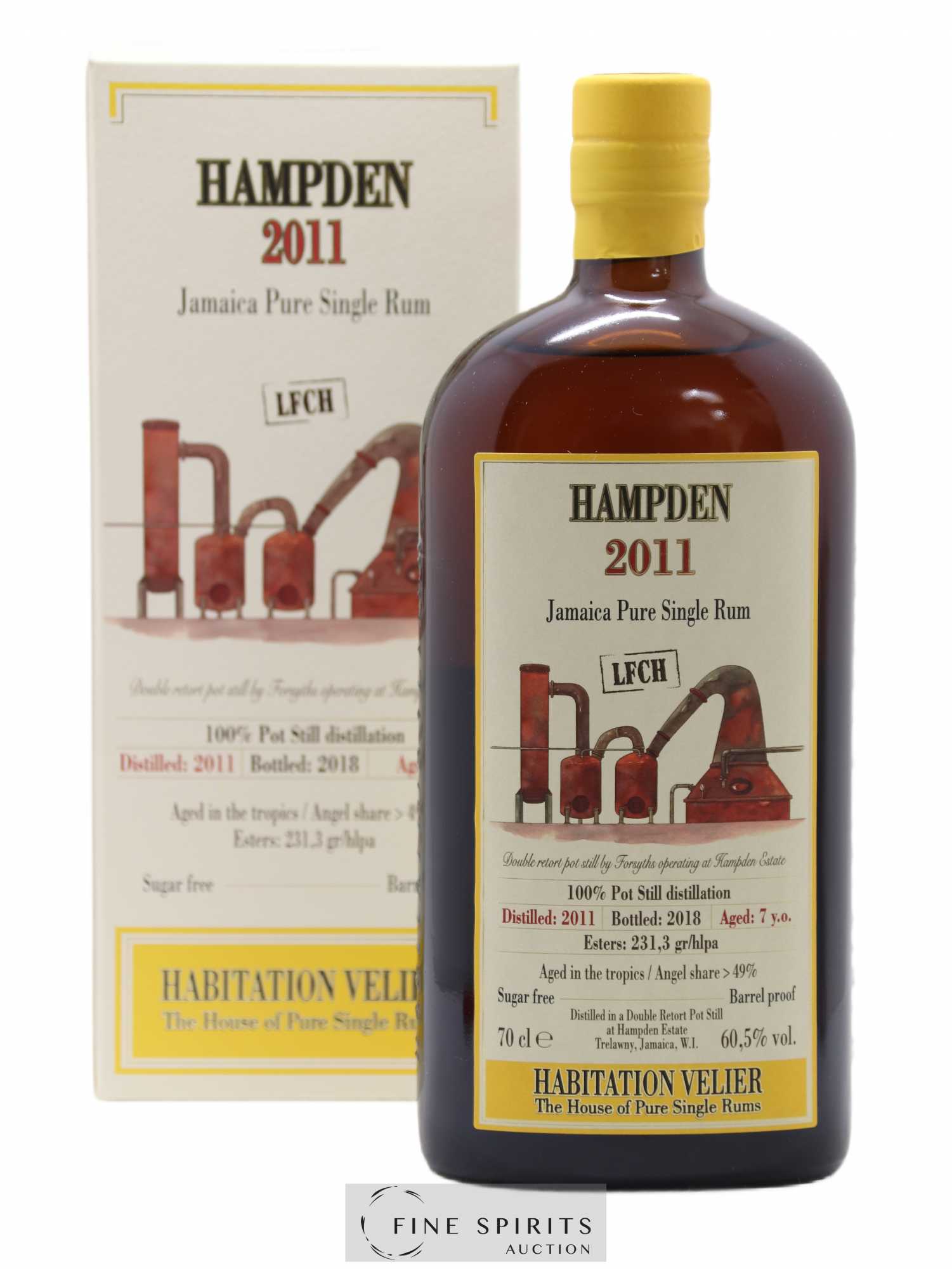 Hampden 7 years 2011 Of. LFCH Pot Still Distillation - bottled 2018 Habitation Velier - Lot de 1 bouteille - 0
