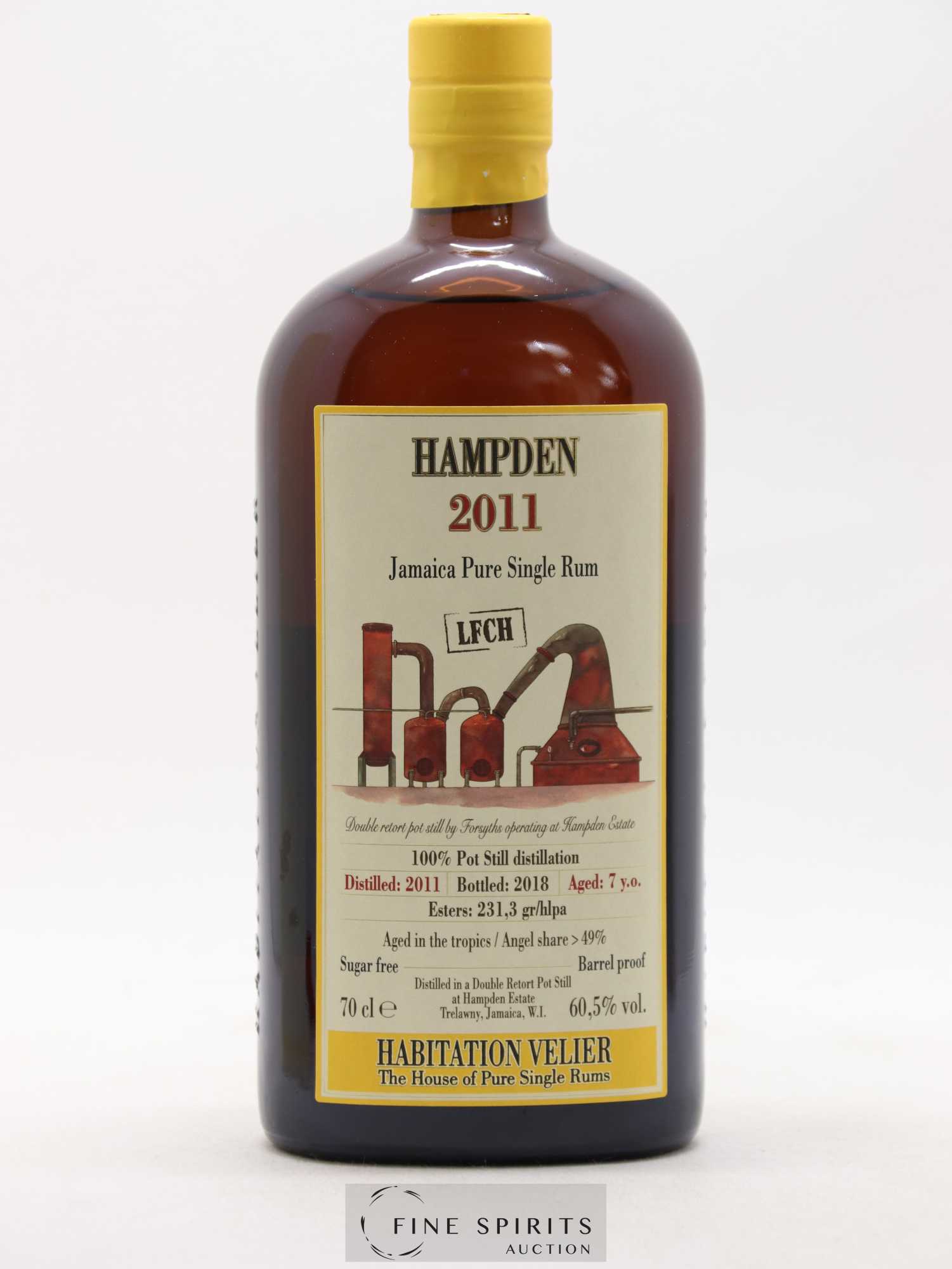 Hampden 7 years 2011 Of. LFCH Pot Still Distillation - bottled 2018 Habitation Velier - Posten von 1 Flasche - 1