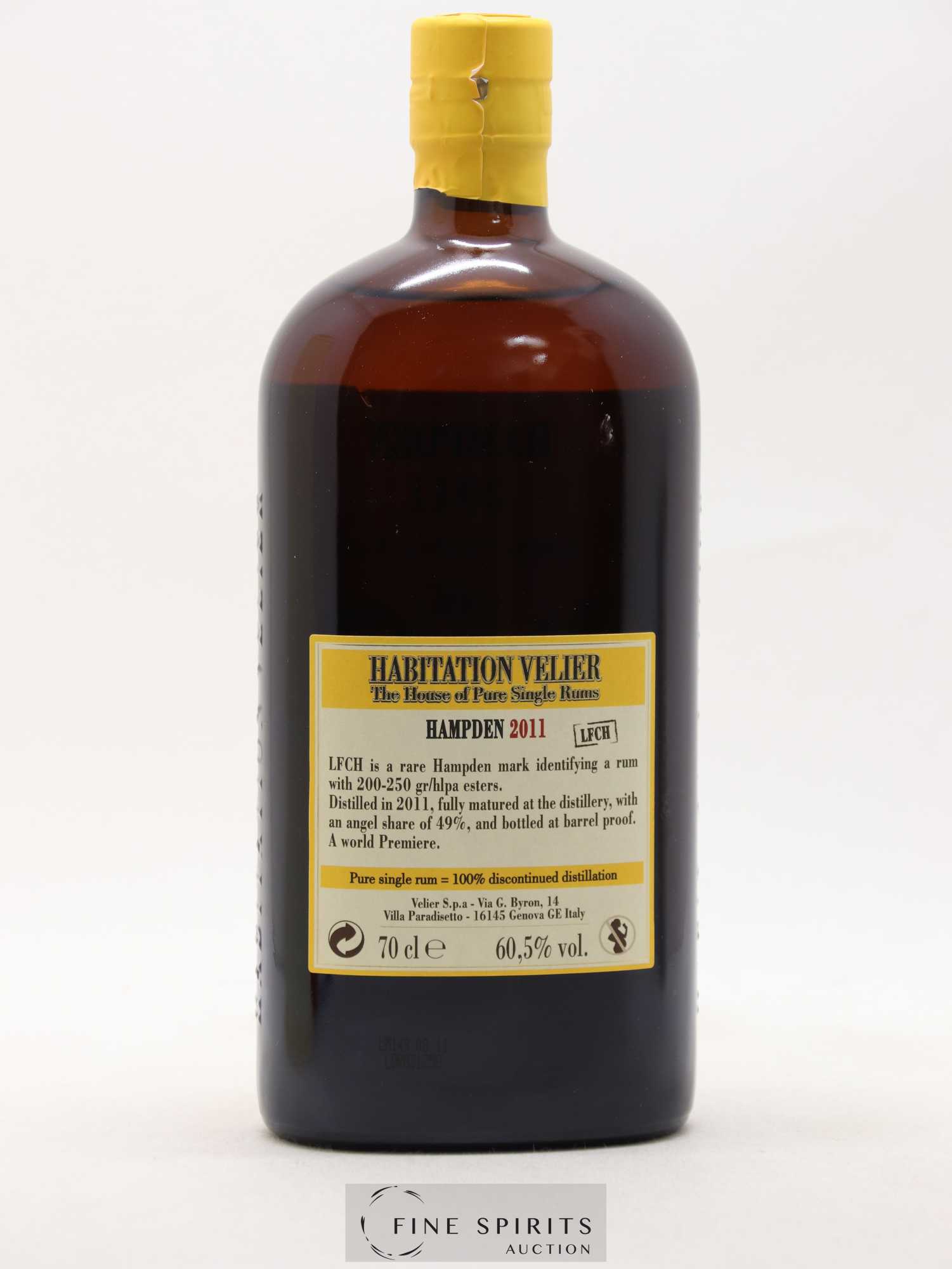 Hampden 7 years 2011 Of. LFCH Pot Still Distillation - bottled 2018 Habitation Velier - Posten von 1 Flasche - 2