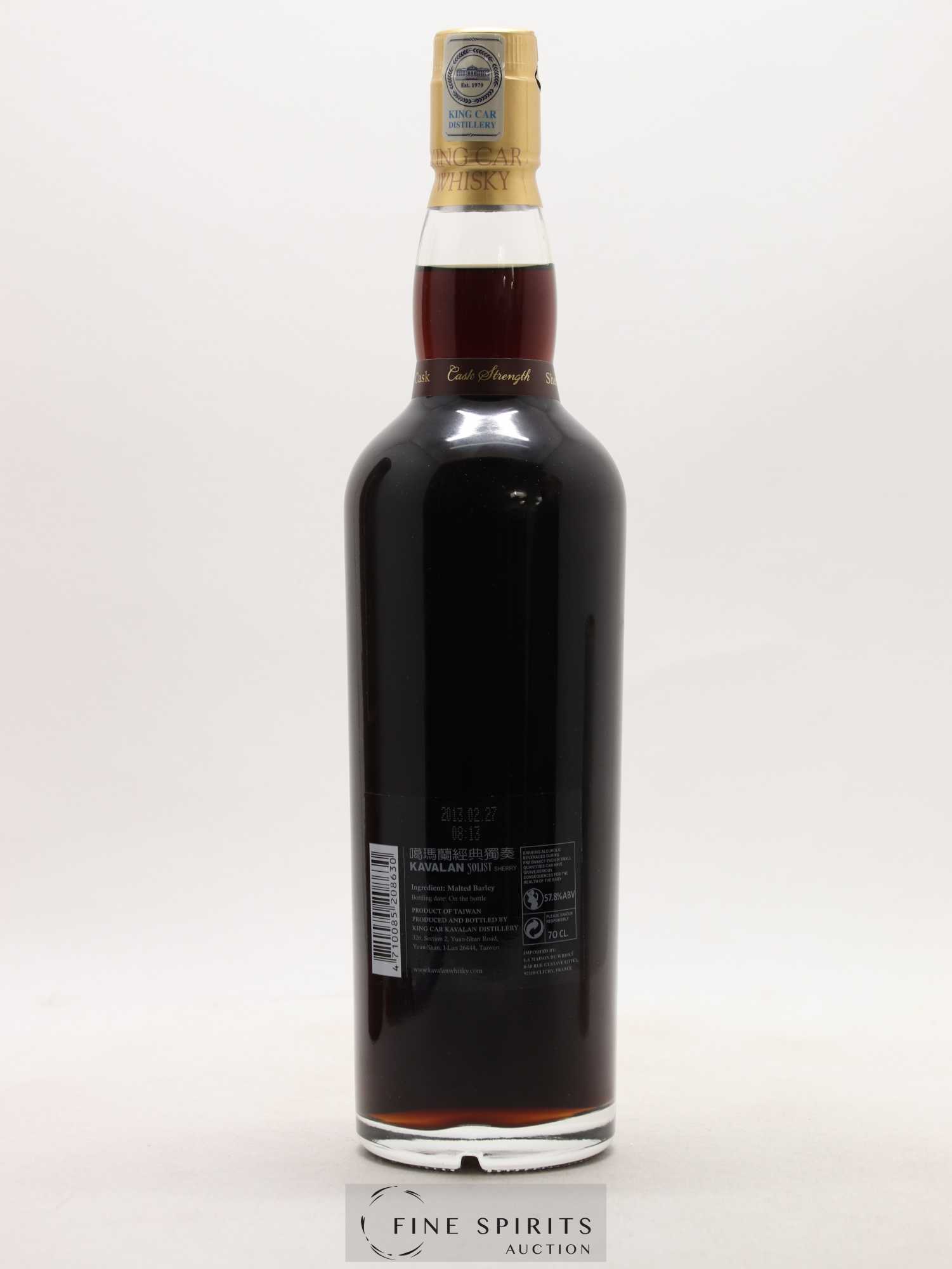 Kavalan Of. Solist Sherry Cask n°S060821040 - One of 514 - bottled 2013 Cask Strength - Lot de 1 bouteille - 2