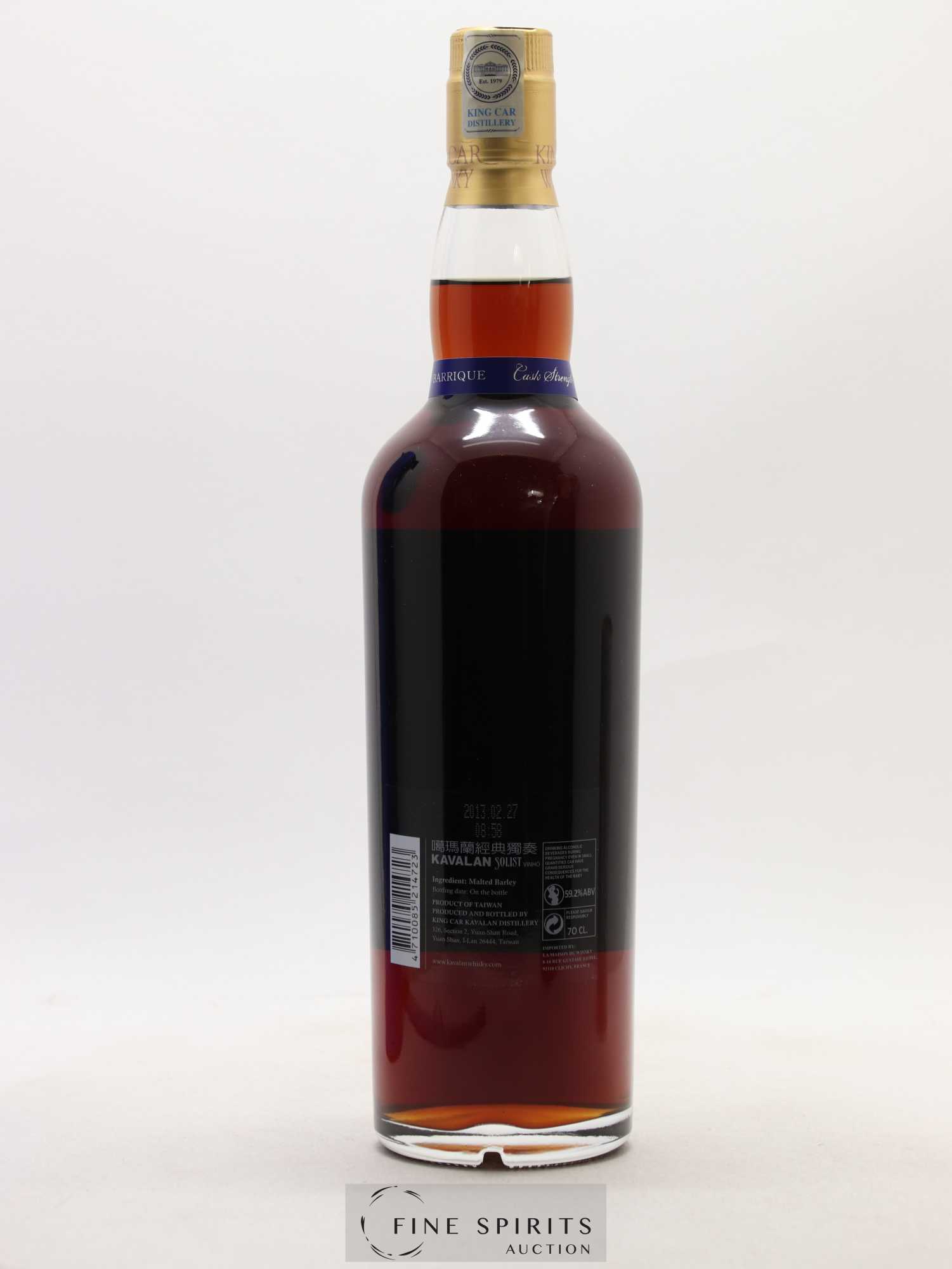 Kavalan Of. Solist Vinho Barrique n°W080225047 - One of 187 - bottled 2013 Cask Strength - Lot of 1 bottle - 2