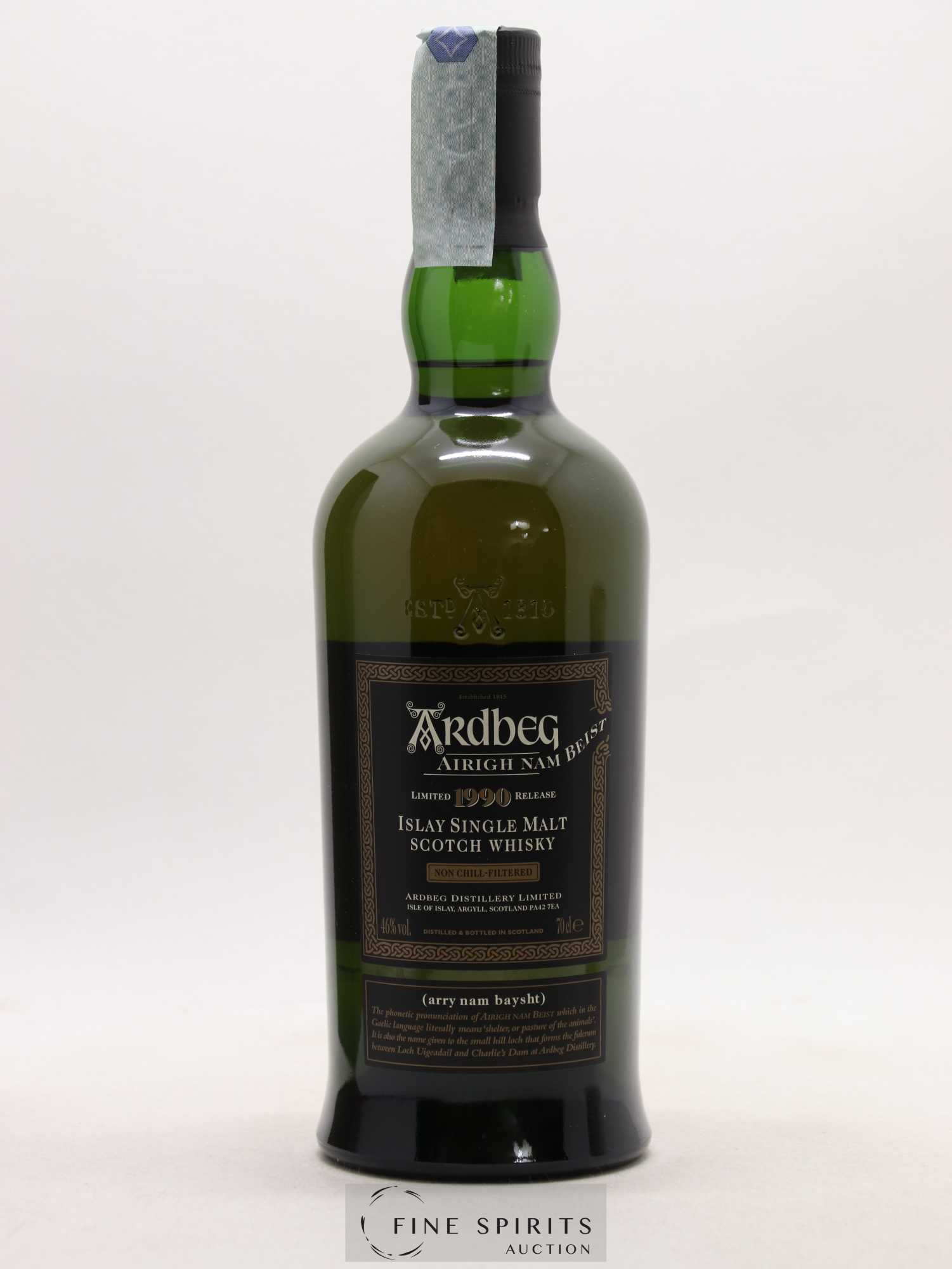 Ardbeg 1990 Of. Airigh Nam Beist Non Chill-Filtered - bottled 2007 Limited Release - Lot de 1 bouteille - 1