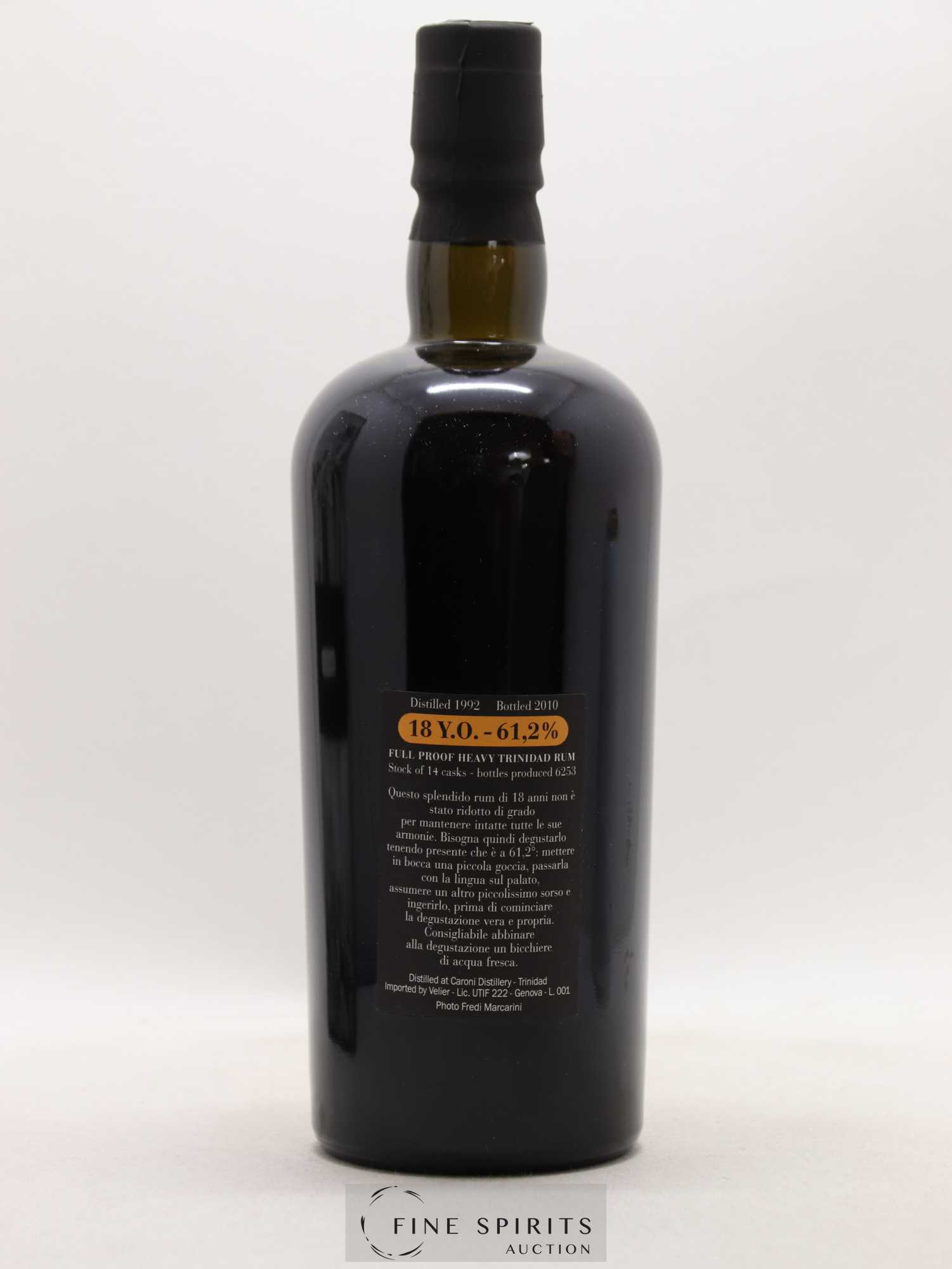 Caroni 18 years 1992 Velier Stock of 14 Casks 6253 bottles - bottled 2010 Full Proof - Lot de 1 bouteille - 2