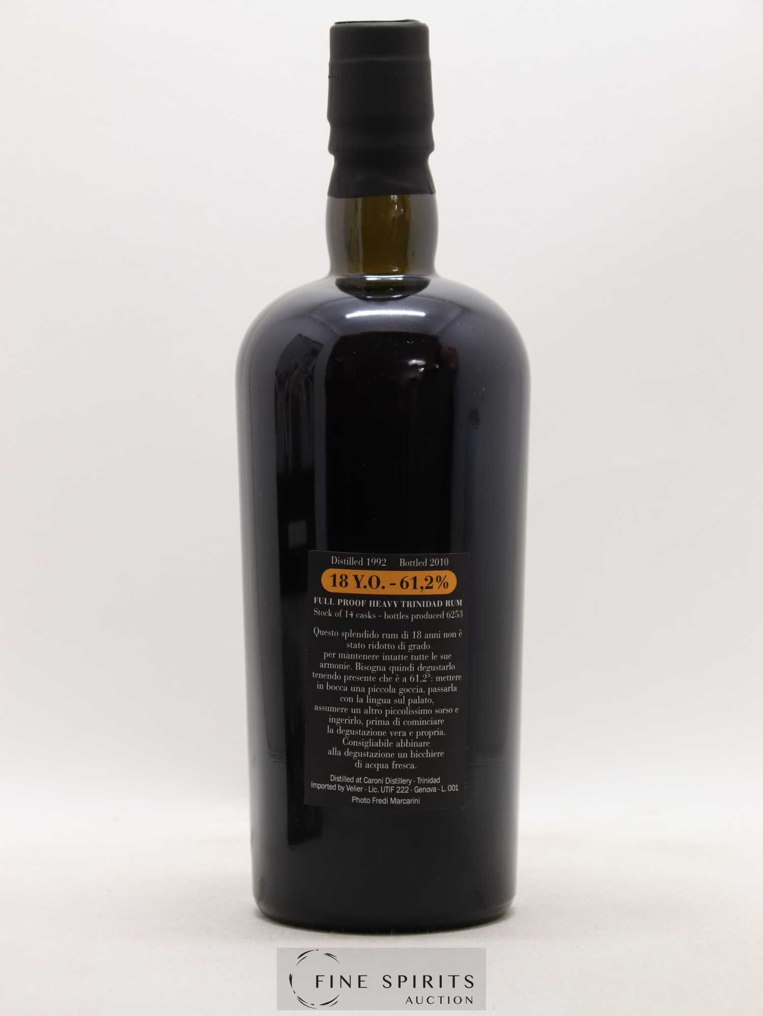 Caroni 18 years 1992 Velier Stock of 14 Casks 6253 bottles - bottled 2010 Full Proof - Lot de 1 bouteille - 2