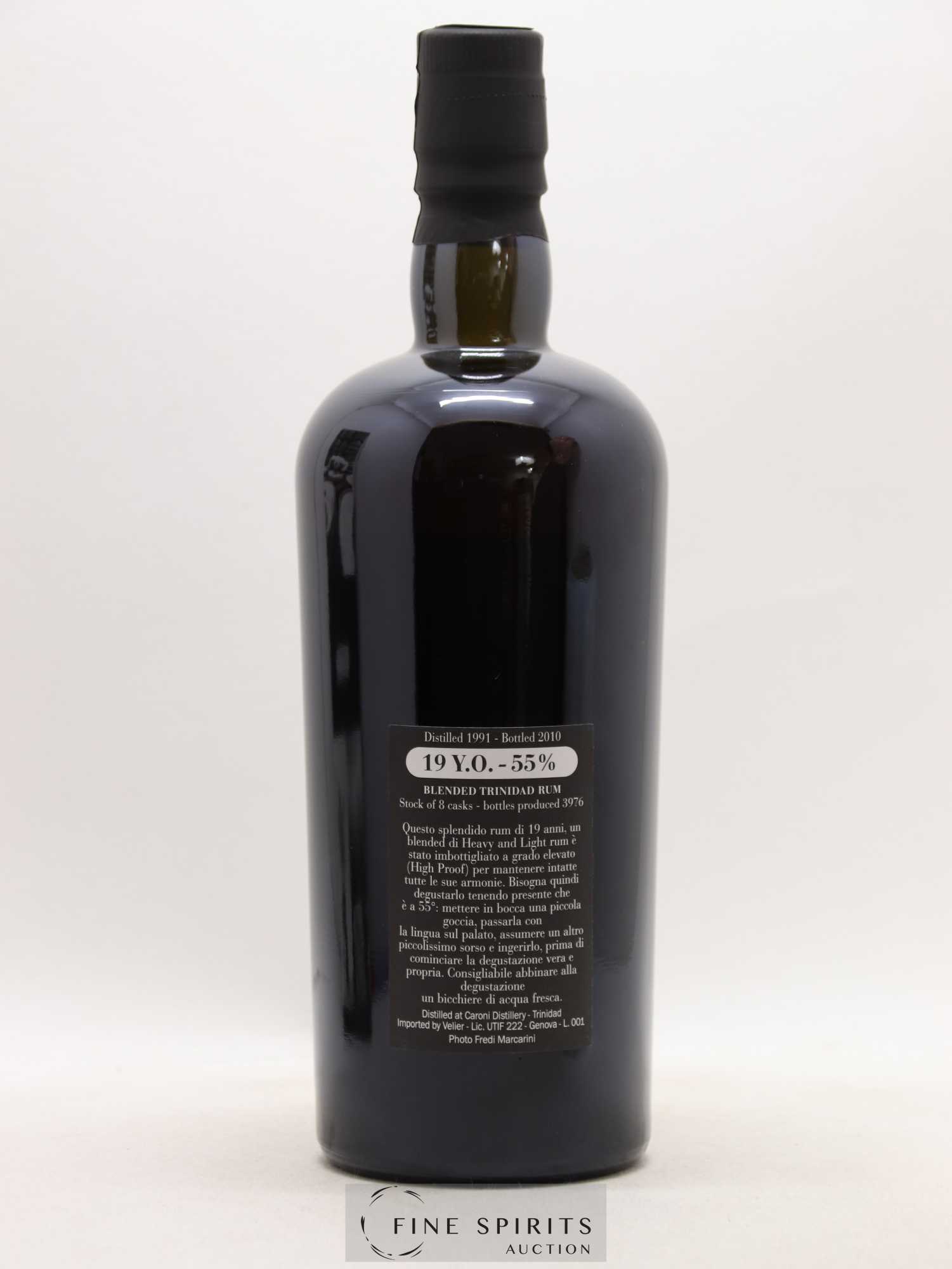 Caroni 19 years 1991 Velier Stock of 8 casks - One of 3976 - bottled 2010 - Lot de 1 bouteille - 2