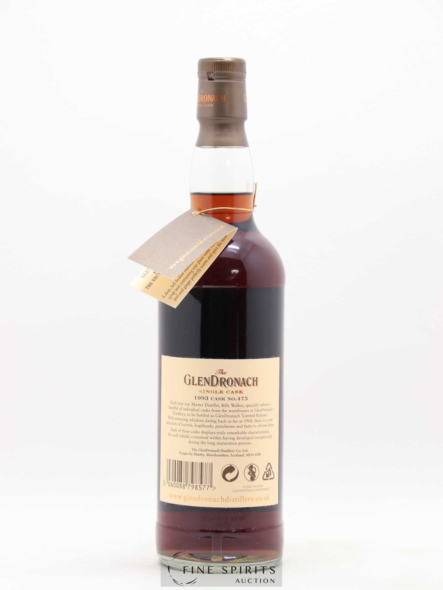 The Glendronach 18 years 1993 Of. Oloroso Sherry Butt n°475 - One of 627 - bottled 2014 The Nectar & LMDW - Lot de 1 bouteille - 2