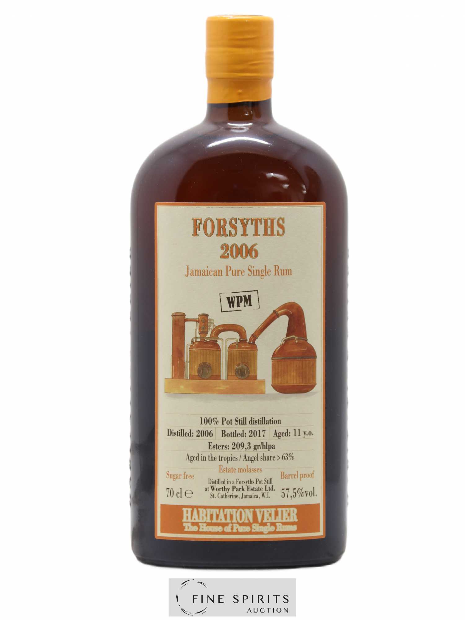 Forsyths 11 years 2006 Velier WPM bottled 2017 Habitation Velier - Lot de 1 bouteille - 0