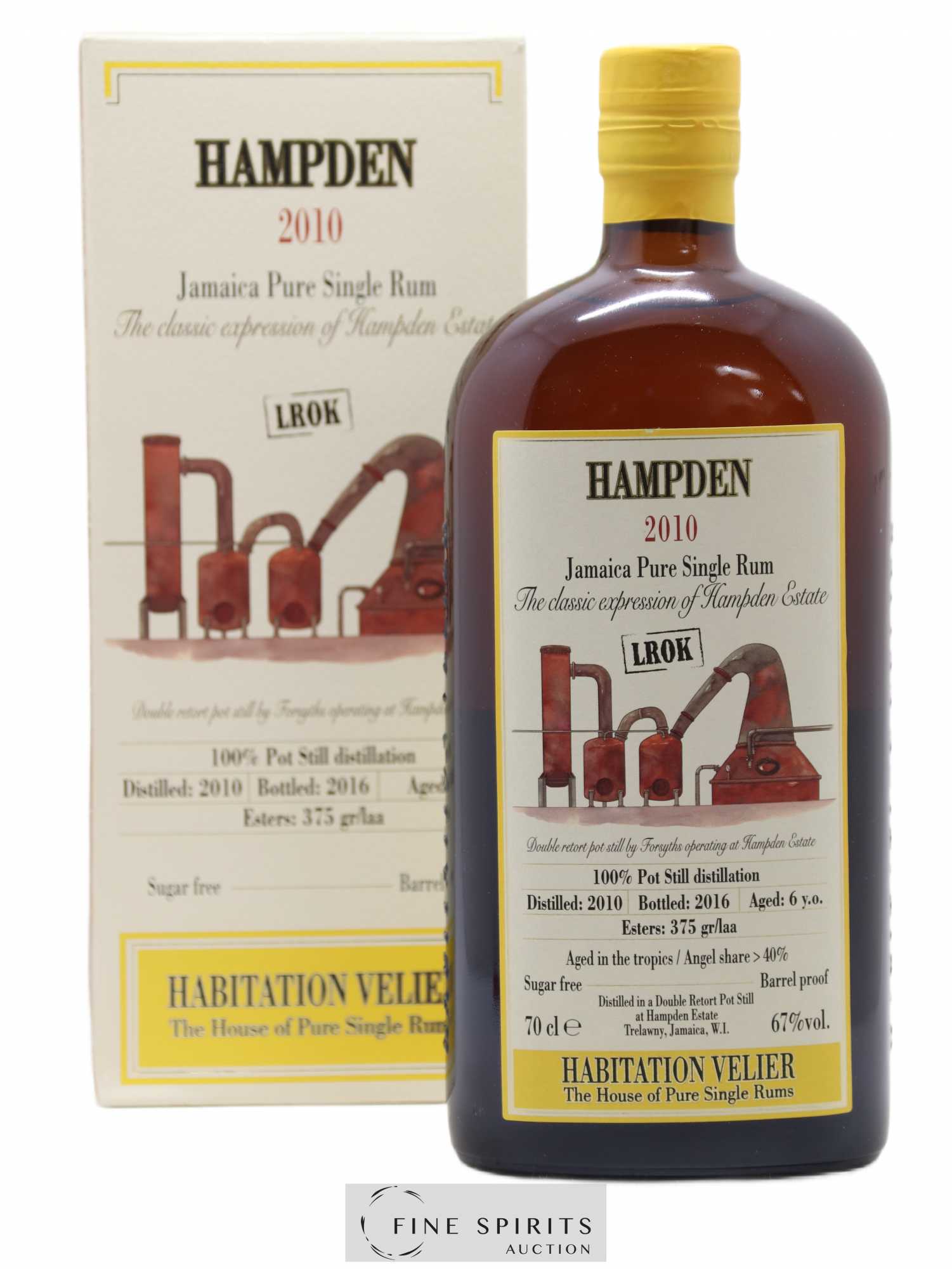 Hampden 6 years 2010 Velier LROK Pot Still Distillation - bottled 2016 Habitation Velier - Lot de 1 bouteille - 0