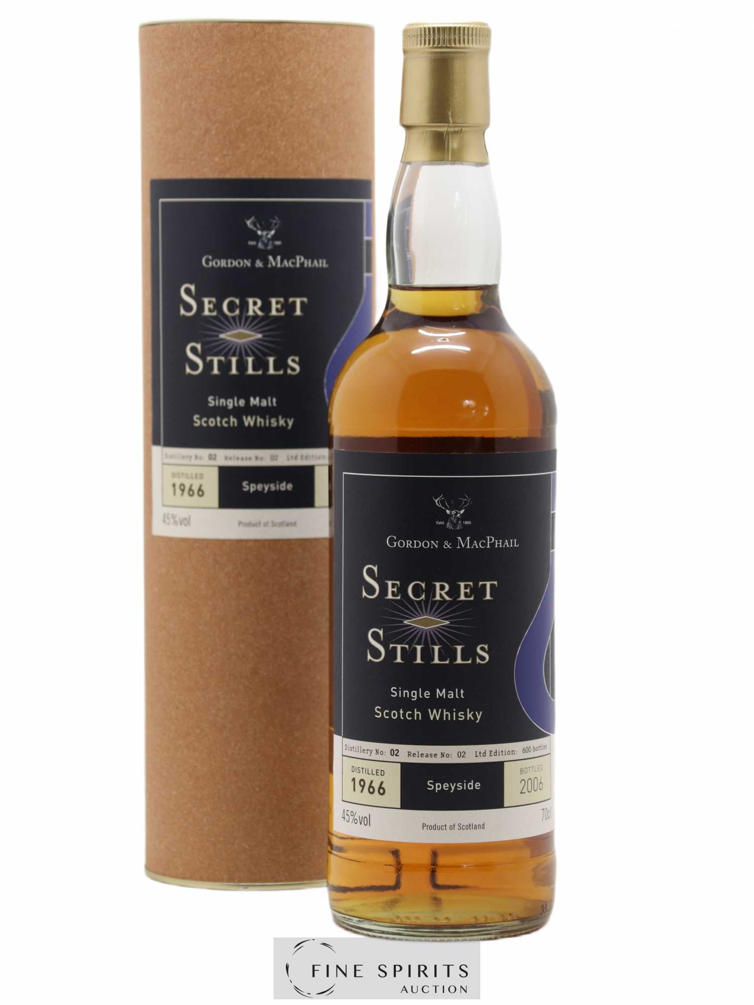 Secret Stills 1966 Gordon & MacPhail Number 2.2 bottled 2006 Limited Edition of 600 - Lot de 1 bouteille - 0